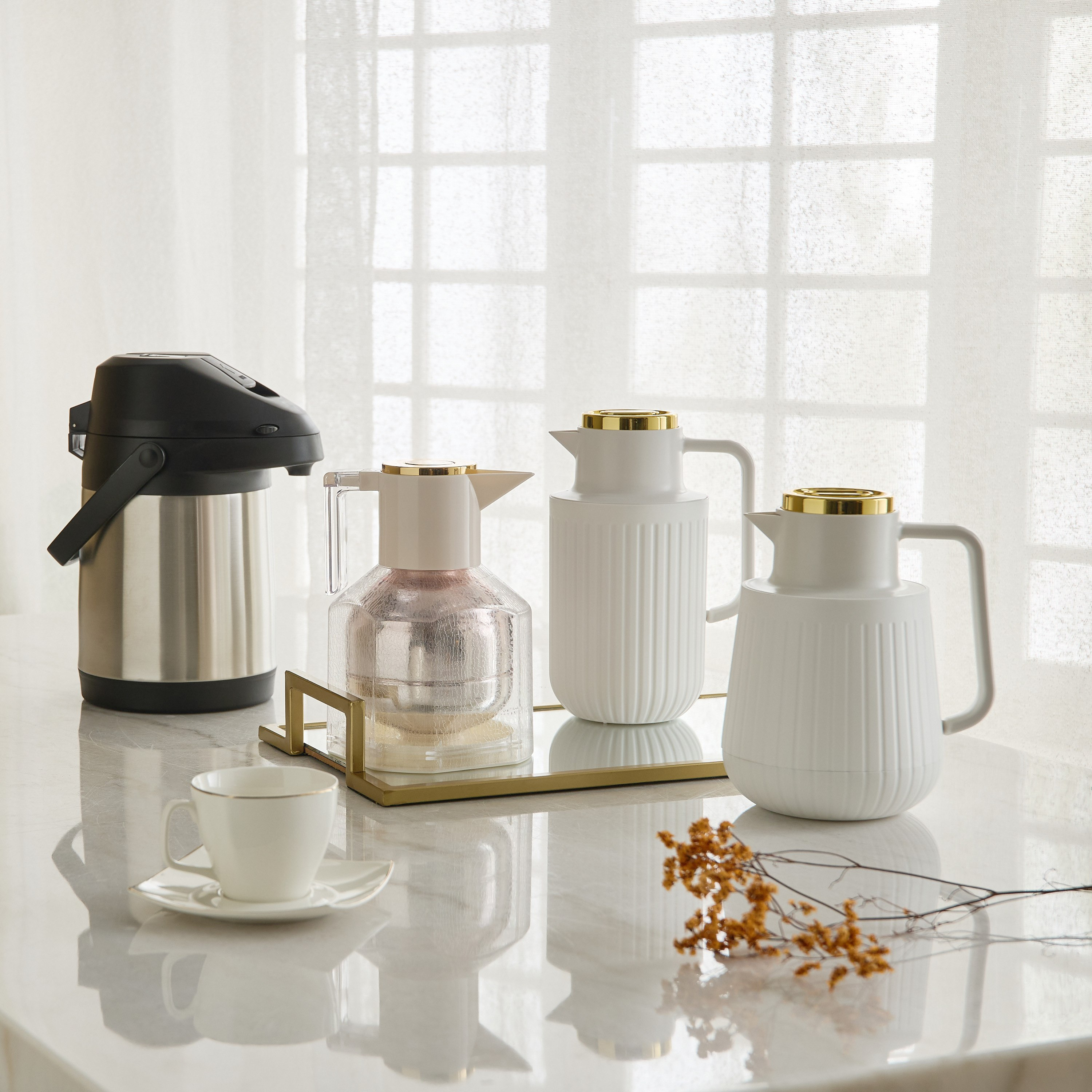 Ridge Hot and Cold 2-Piece Vacuum Flask Set - 1 L-hbxhomeware-hbxkitchen-image-4