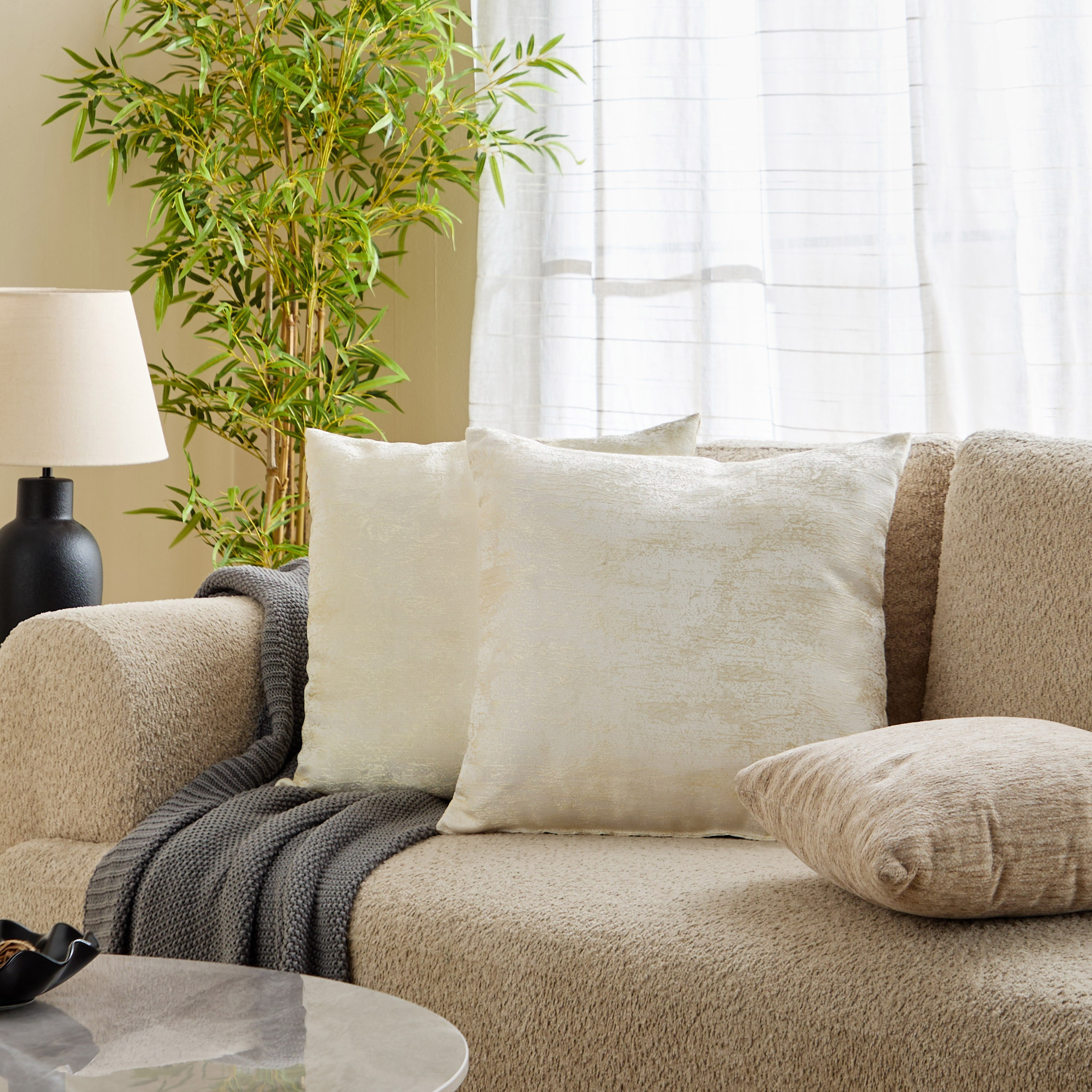 Cozy Duo Samara 2-Piece Jacquard Filled Cushion Set - 50x50 cm-hbxlivingroom-furnishings-cushionsandcovers-filledcushions-image-4
