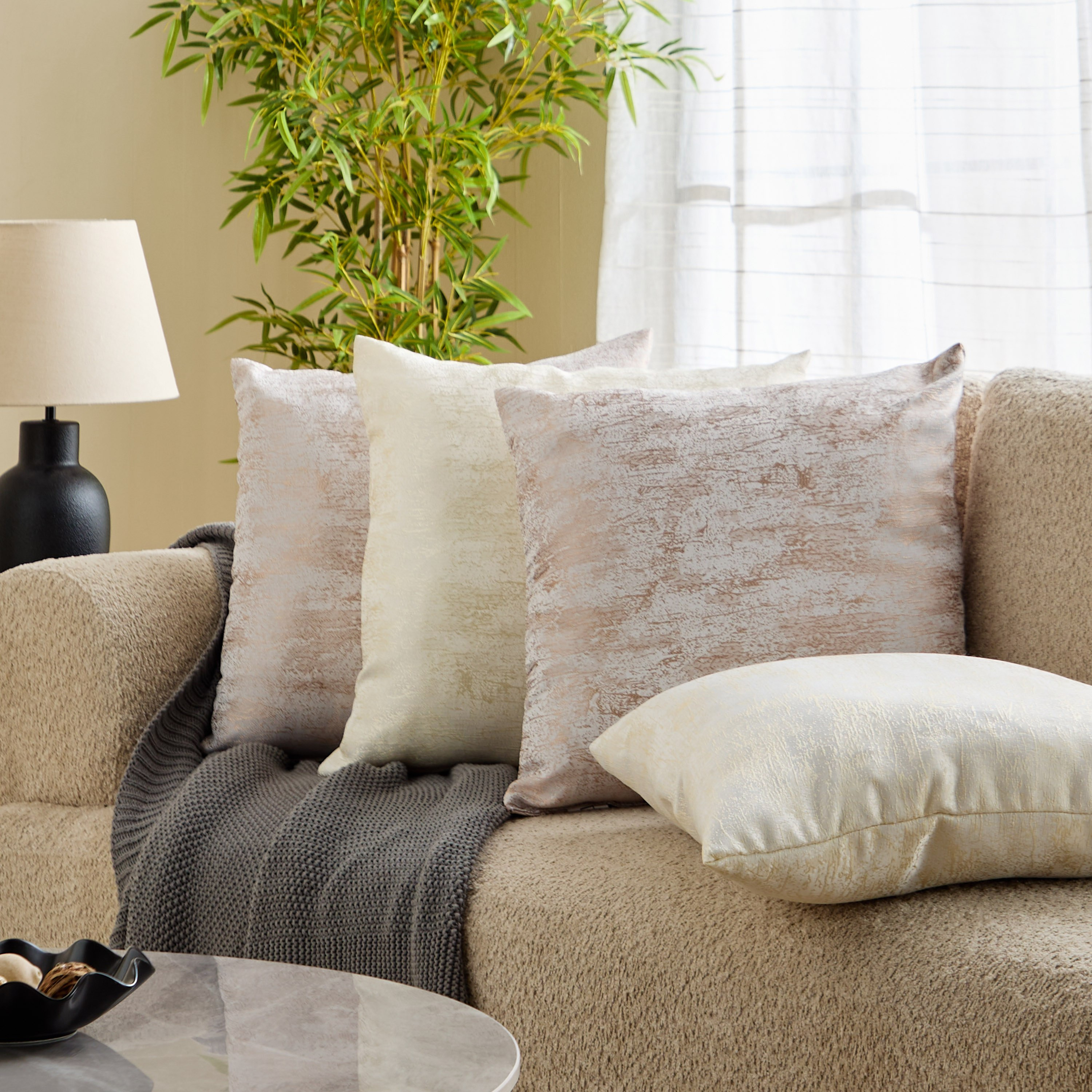 Cozy Duo Samara 2-Piece Jacquard Filled Cushion Set - 50x50 cm-hbxlivingroom-furnishings-cushionsandcovers-filledcushions-image-5
