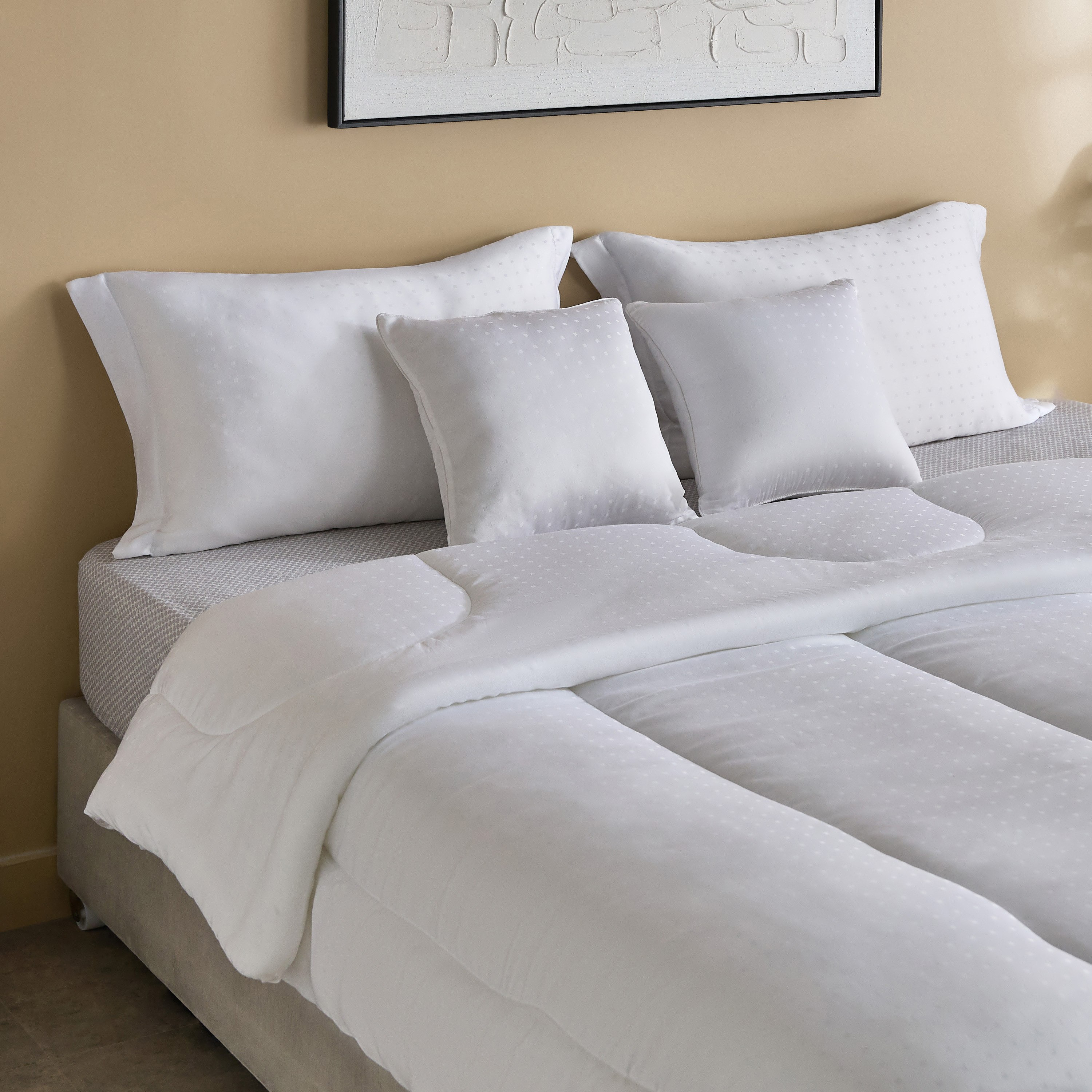 طقم لحاف كينج دوبي تينسل بعدد خيوط 300 خيط 5 قطع من تينسيلبليس - 220x240 سم-hbxhomeware-hbxbedroom-image-1