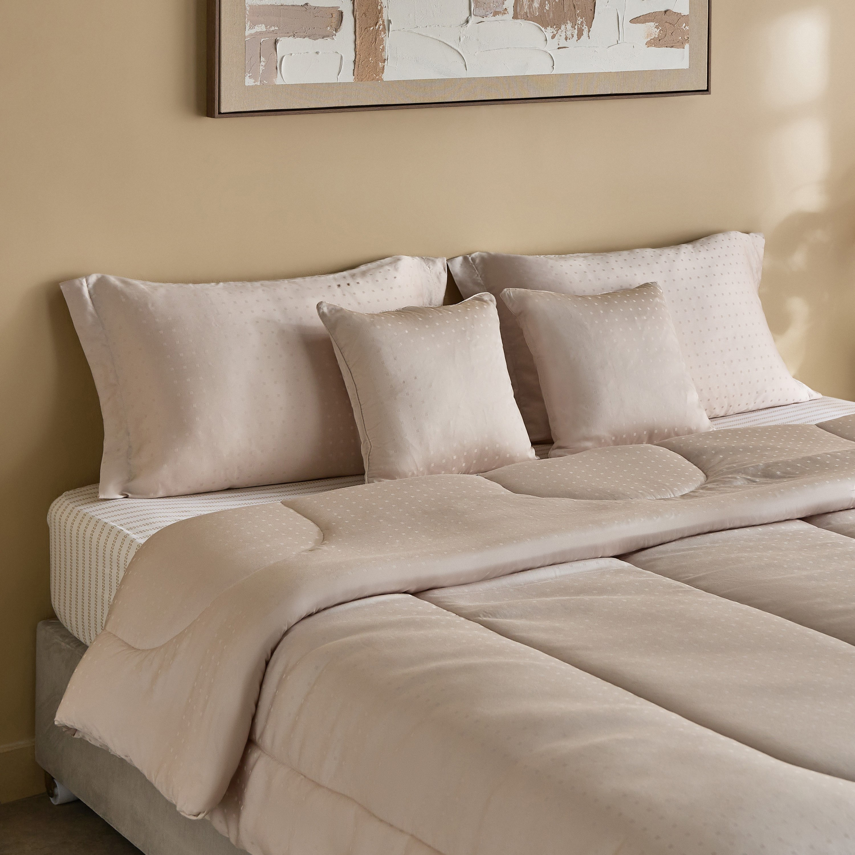 Tencelbliss 5-Piece Dobby Tencel King Comforter Set - 220x240 cm-hbxhomeware-hbxbedroom-image-1