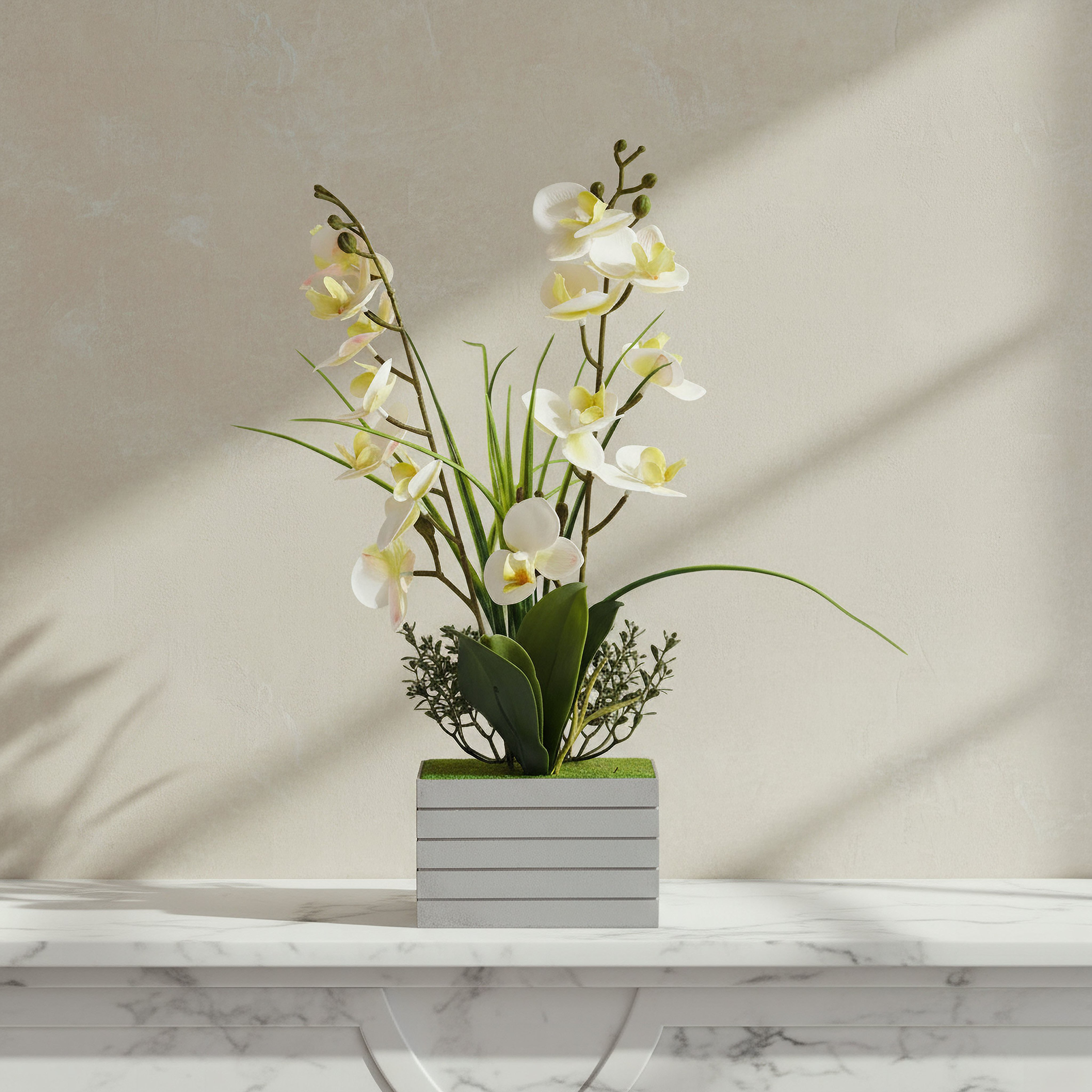 نبات صناعي في وعاء إم دي إف من آريوس - 49 سم-hbxlivingroom-decorandaccessories-plantersandurns-image-1