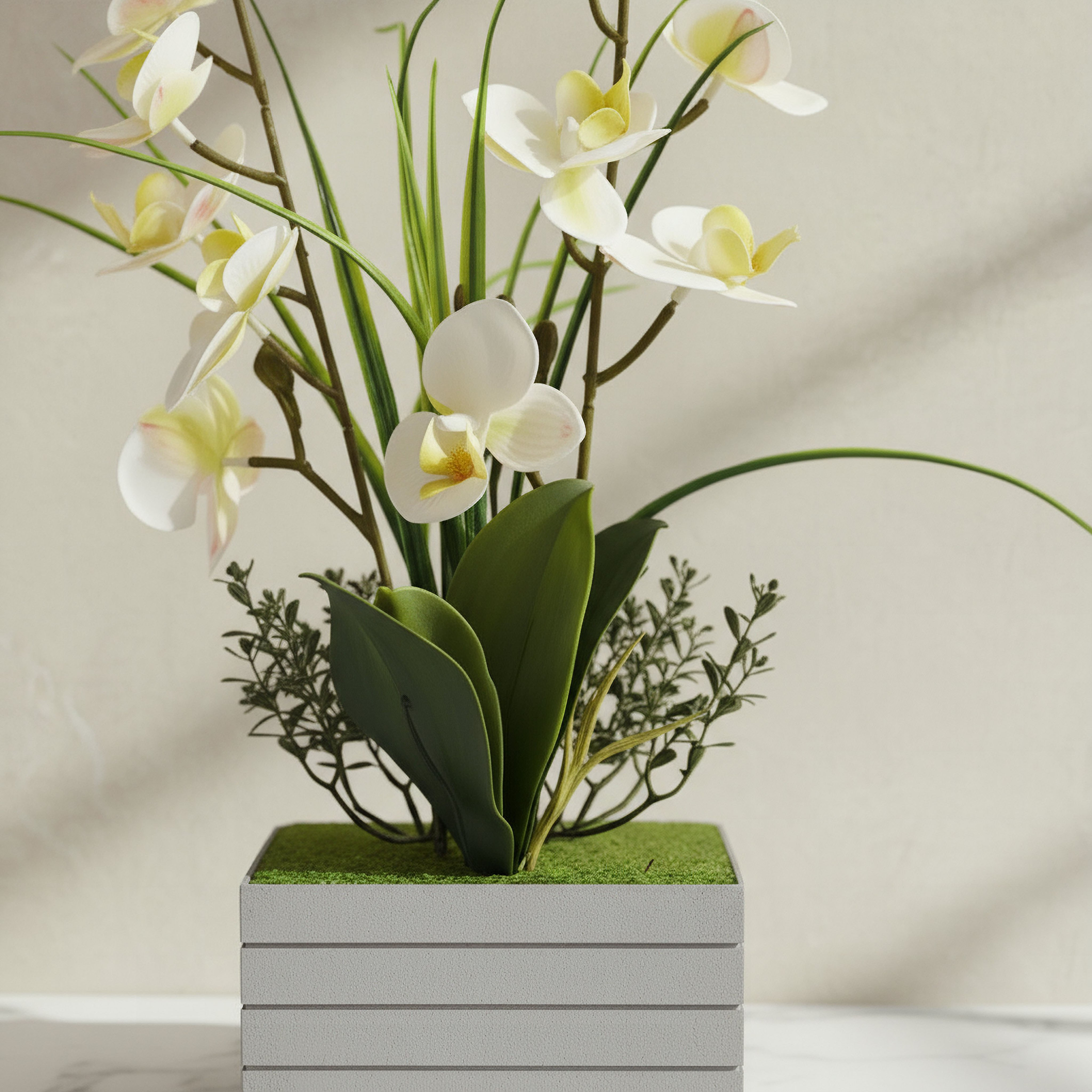 نبات صناعي في وعاء إم دي إف من آريوس - 49 سم-hbxlivingroom-decorandaccessories-plantersandurns-image-2