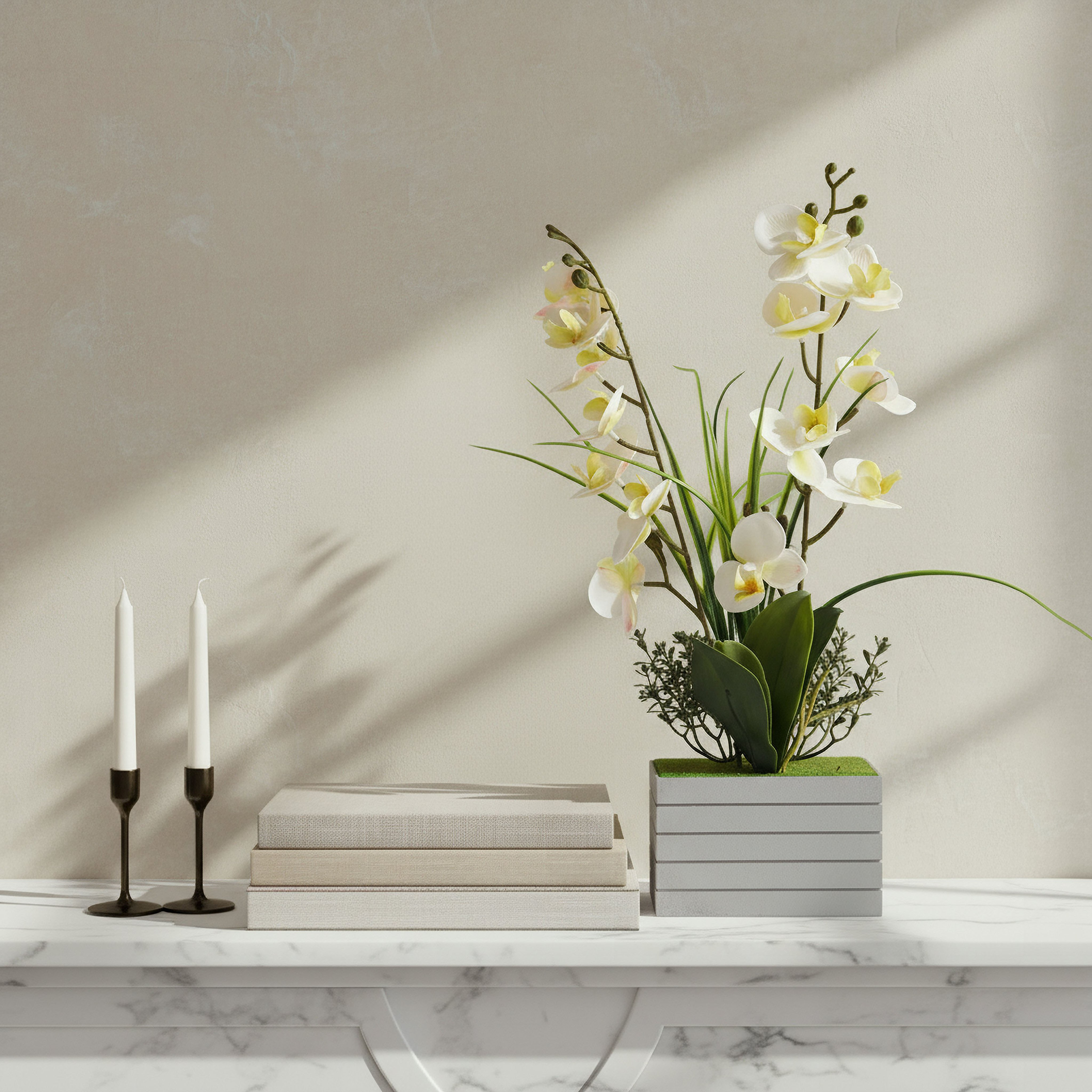 نبات صناعي في وعاء إم دي إف من آريوس - 49 سم-hbxlivingroom-decorandaccessories-plantersandurns-image-3
