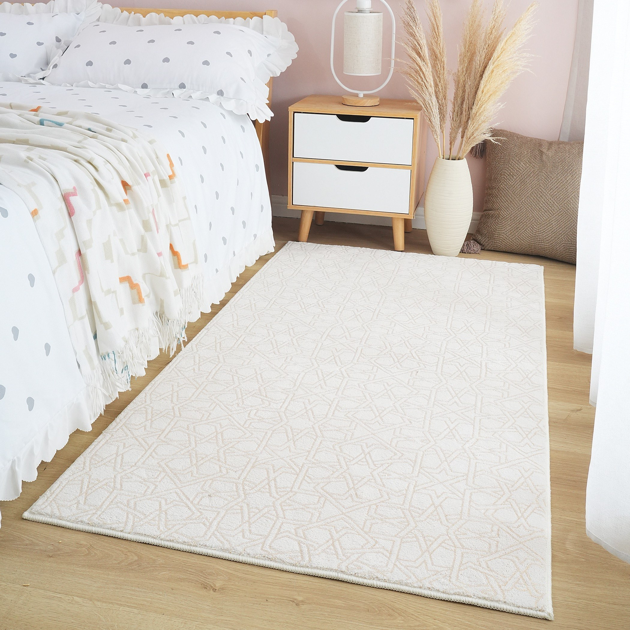 Layali Noor Foil Printed Rug - 80x150 cm-hbxdecorandfurnishings-floorcoverings-rugs-image-1