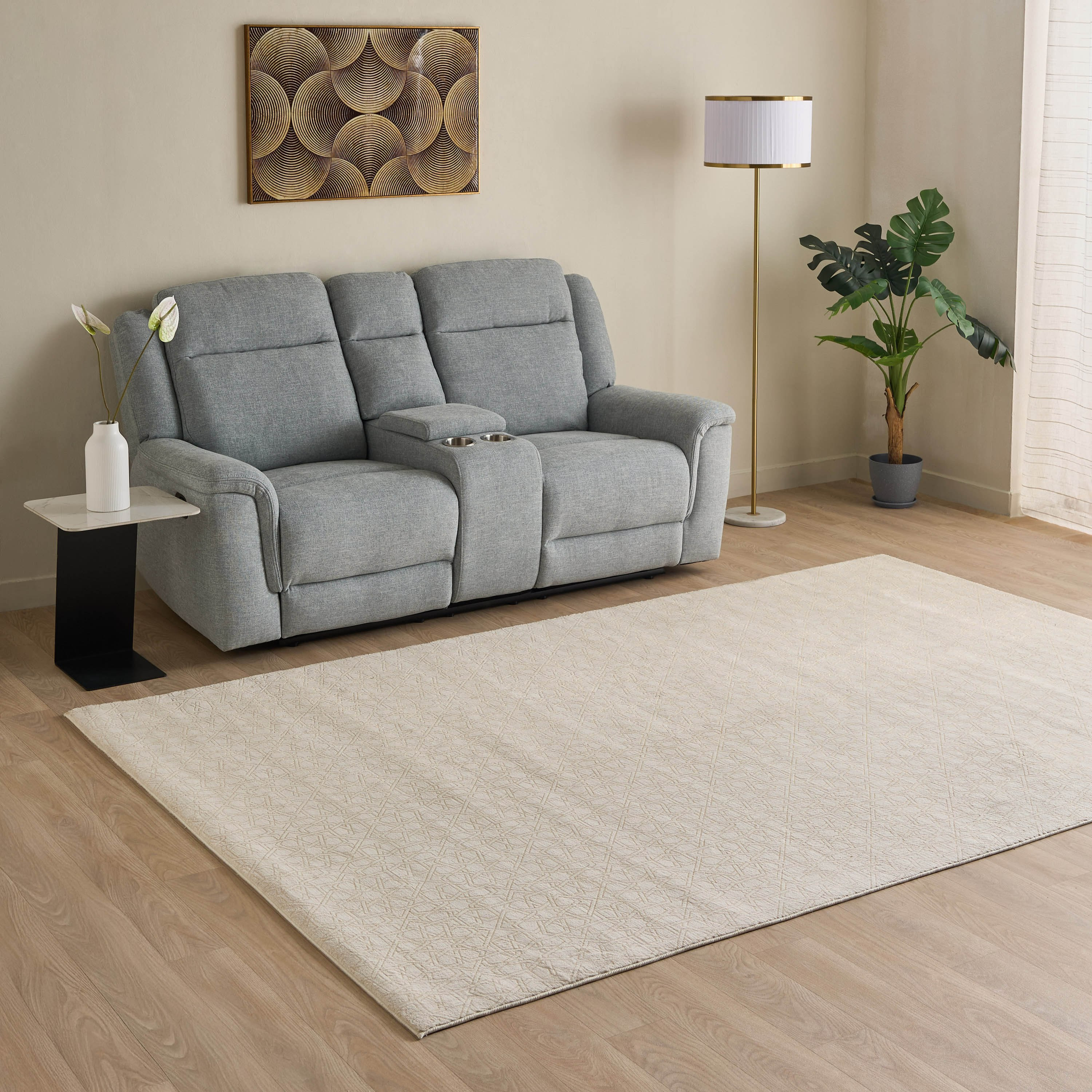 Layali Noor Foil Printed Rug - 200x300 cm-hbxdecorandfurnishings-floorcoverings-rugs-image-1
