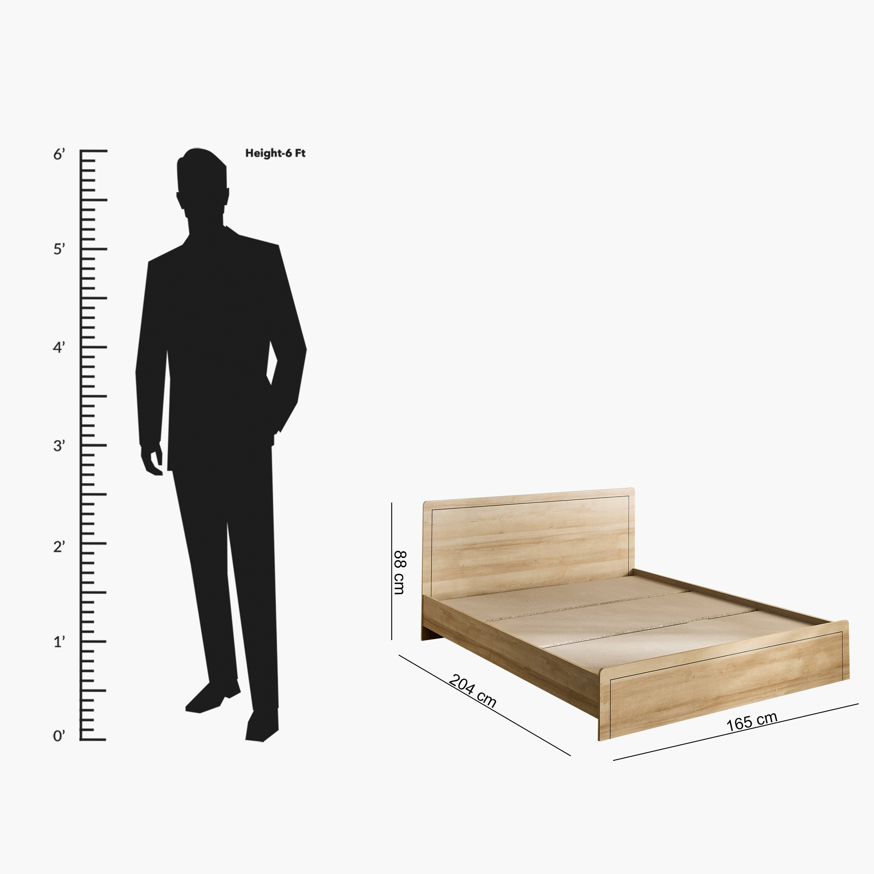 Movo Compacto 5-Piece Queen Bedroom Set - 160x200 cm-hbxfurniture-bedsandbedsets-bedroomsets-queen-image-19
