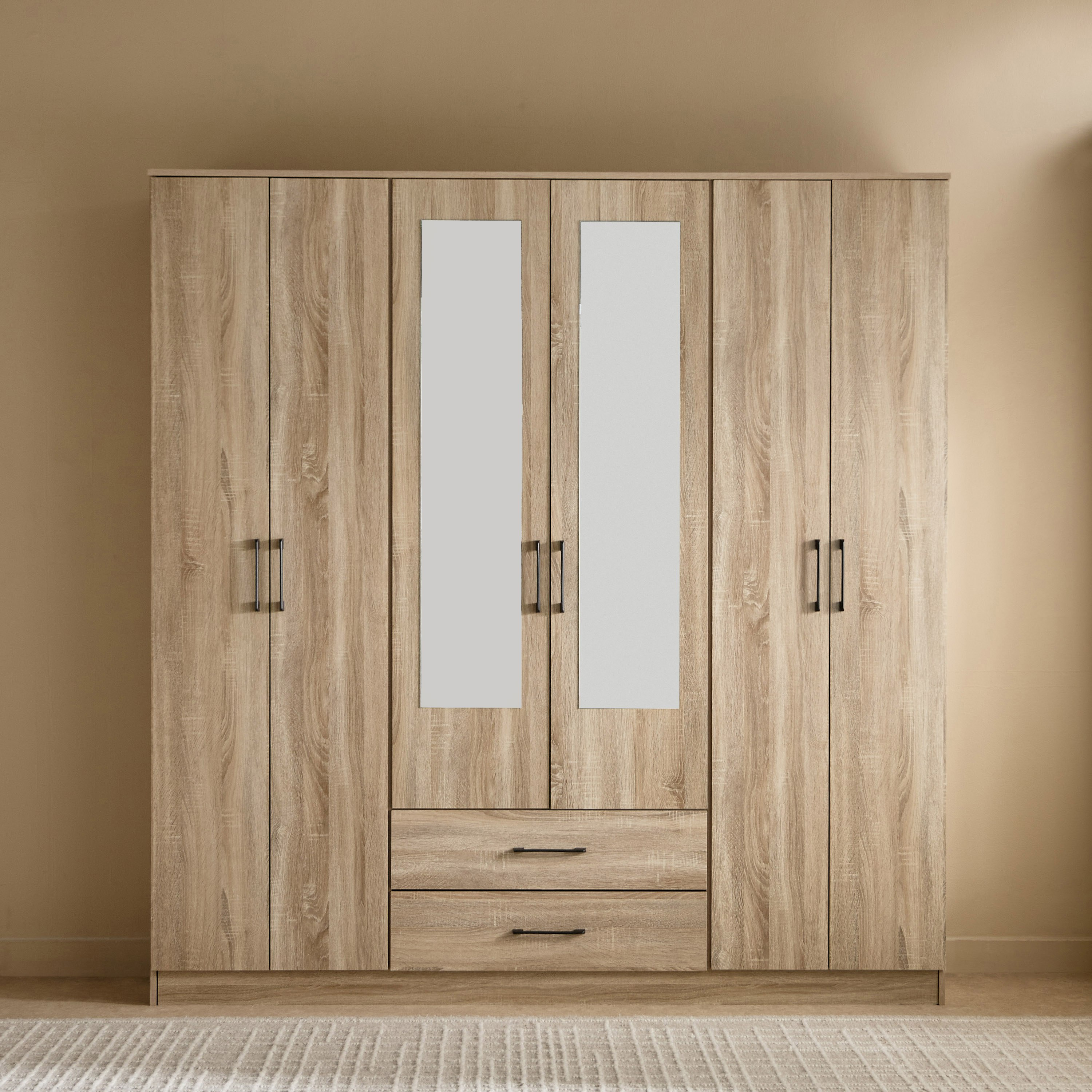 خزانة ملابس 6 أبواب مع درجين - أواسيس كلوفر من موڤو-hbxfurniture-wardrobes-image-2