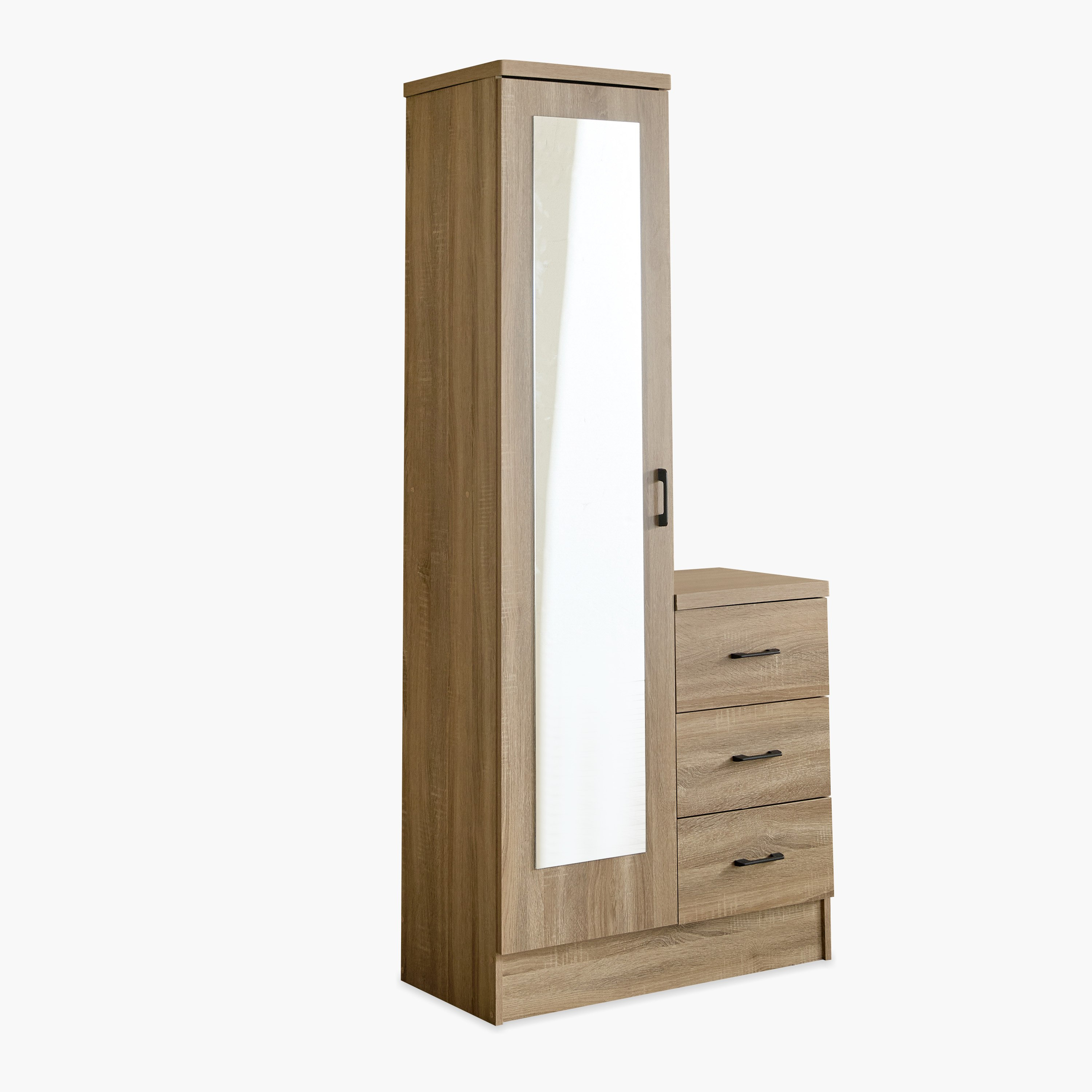 Movo Oasis Clover 3-Drawer 1-Door Tall Dressing Unit with Mirror-hbxfurniture-bedroom-dressersandmirrors-image-9