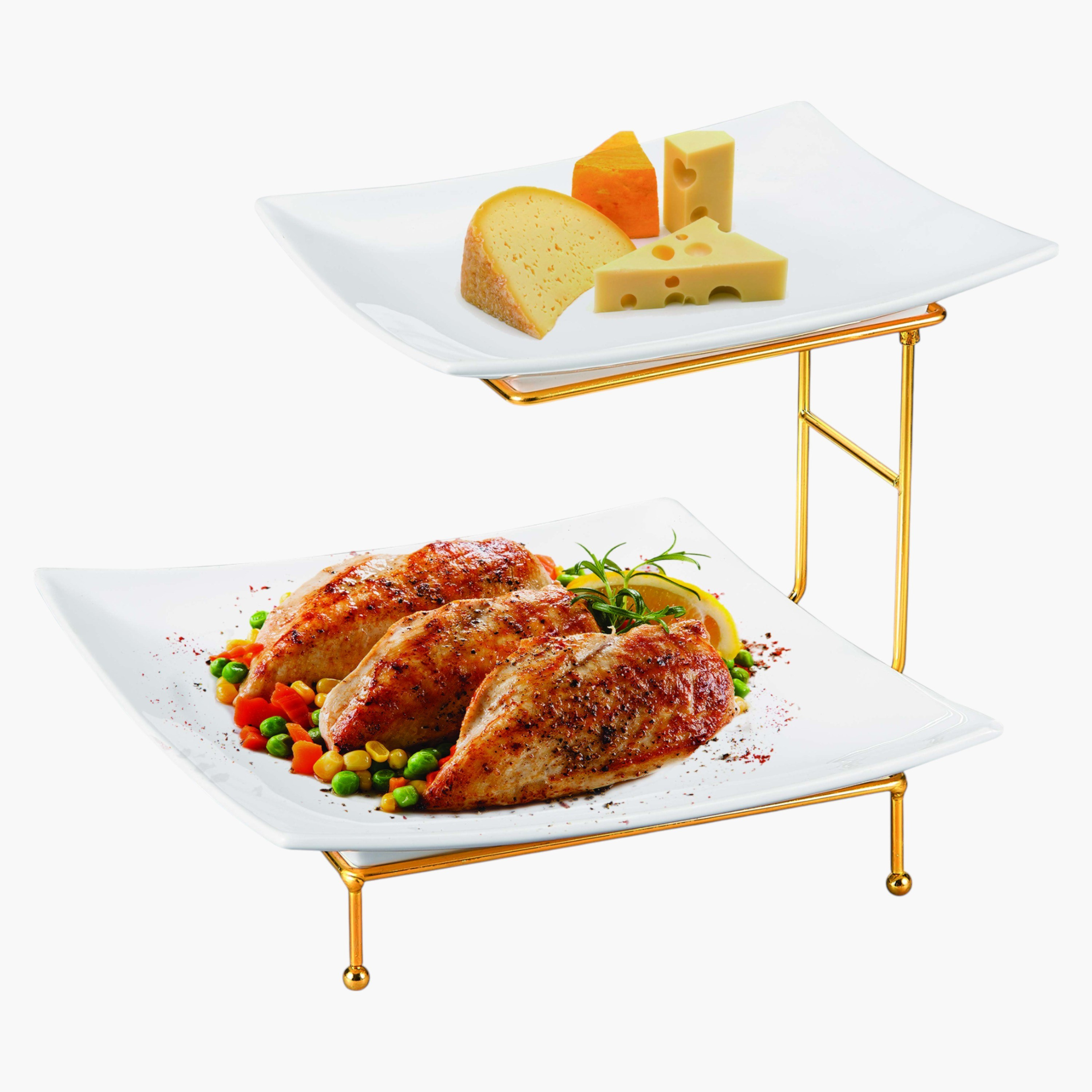 طبق مربع طابقين من حامل من نيو-hbxdecorandfurnishings-tabletop-serveware-image-2