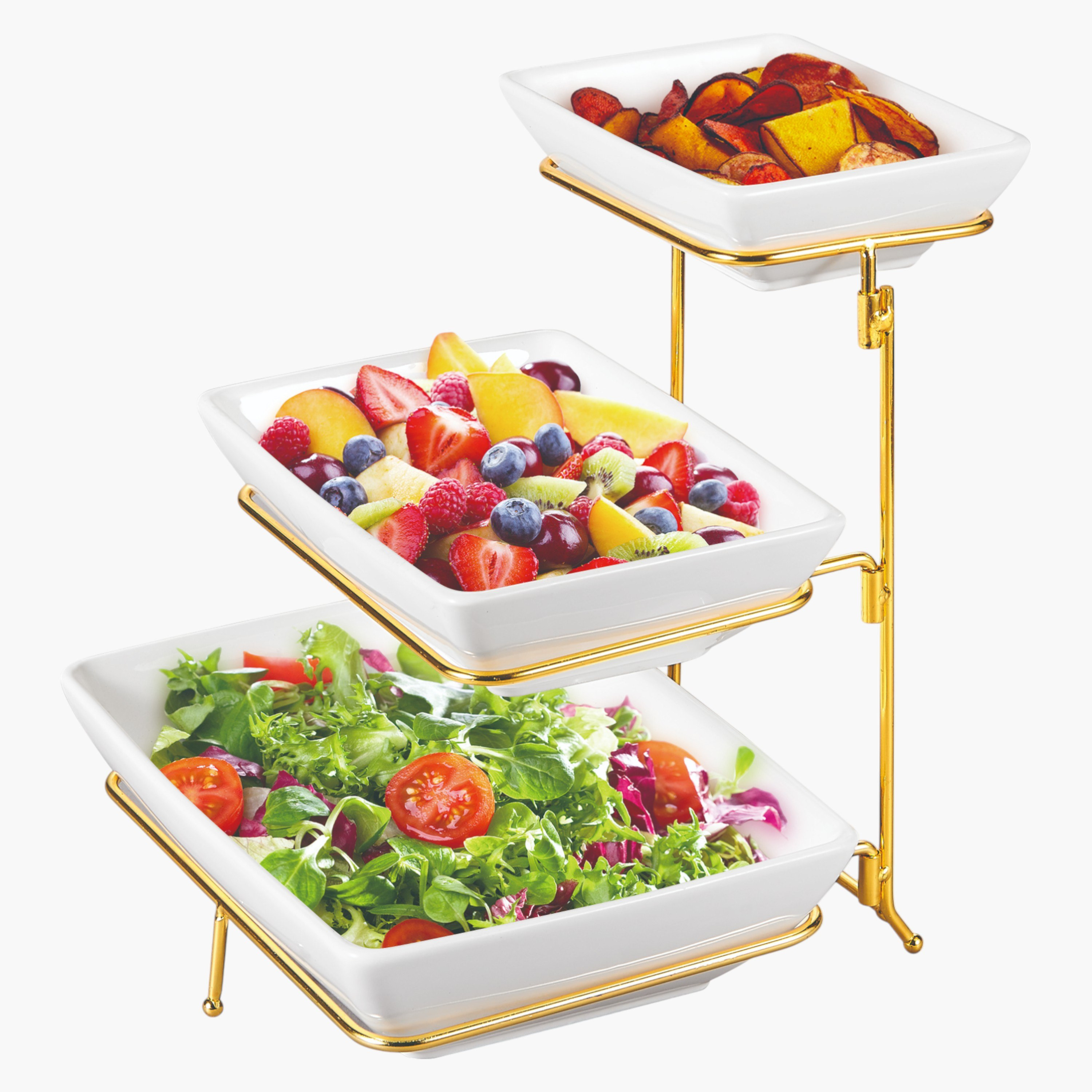 Neo 3-Tier Square Serving Bowl with Stand-hbxdecorandfurnishings-tabletop-serveware-image-2