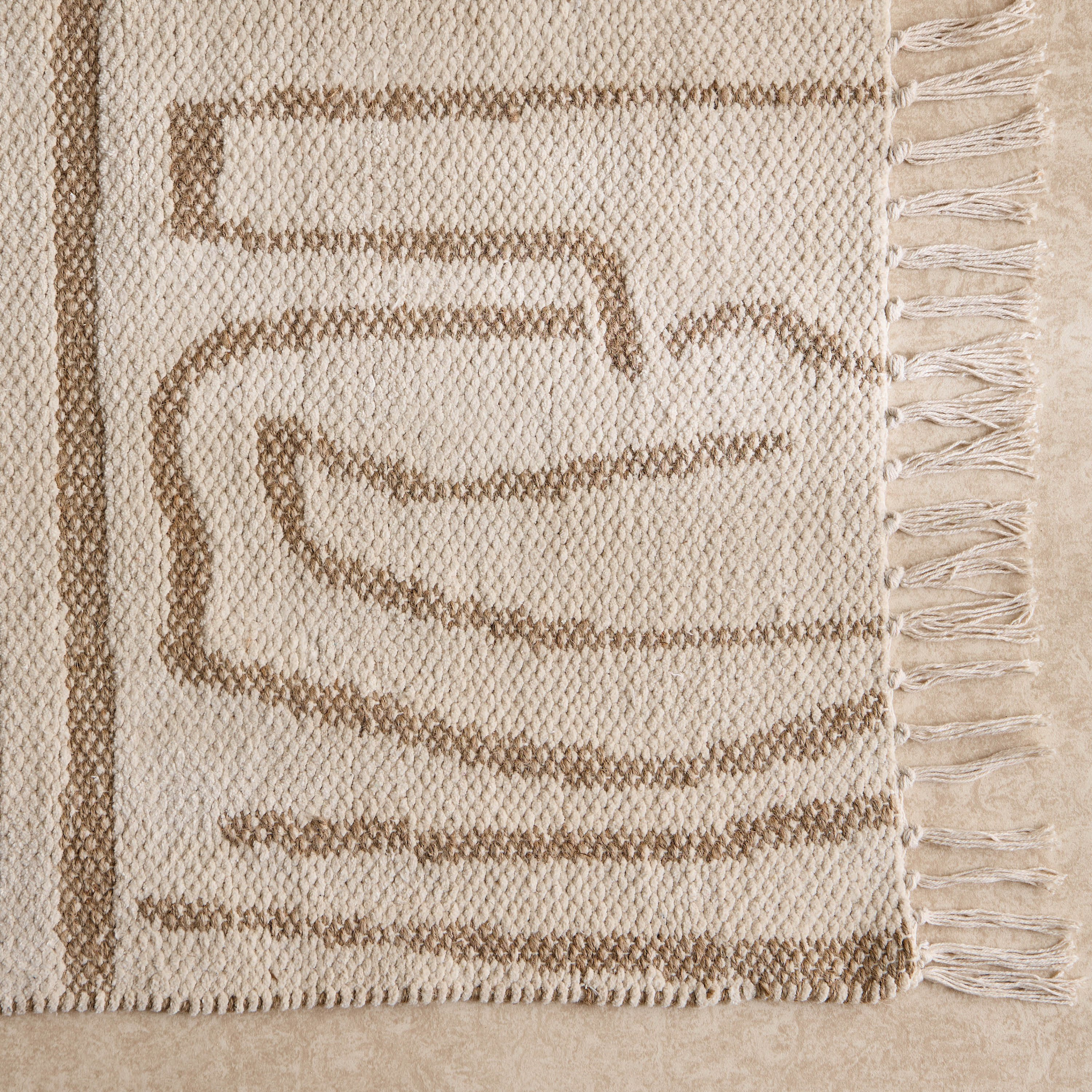Azura Earthy Handmade Woven Cotton Jute Dhurrie - 80x150 cm-hbxdecorandfurnishings-floorcoverings-rugs-image-3