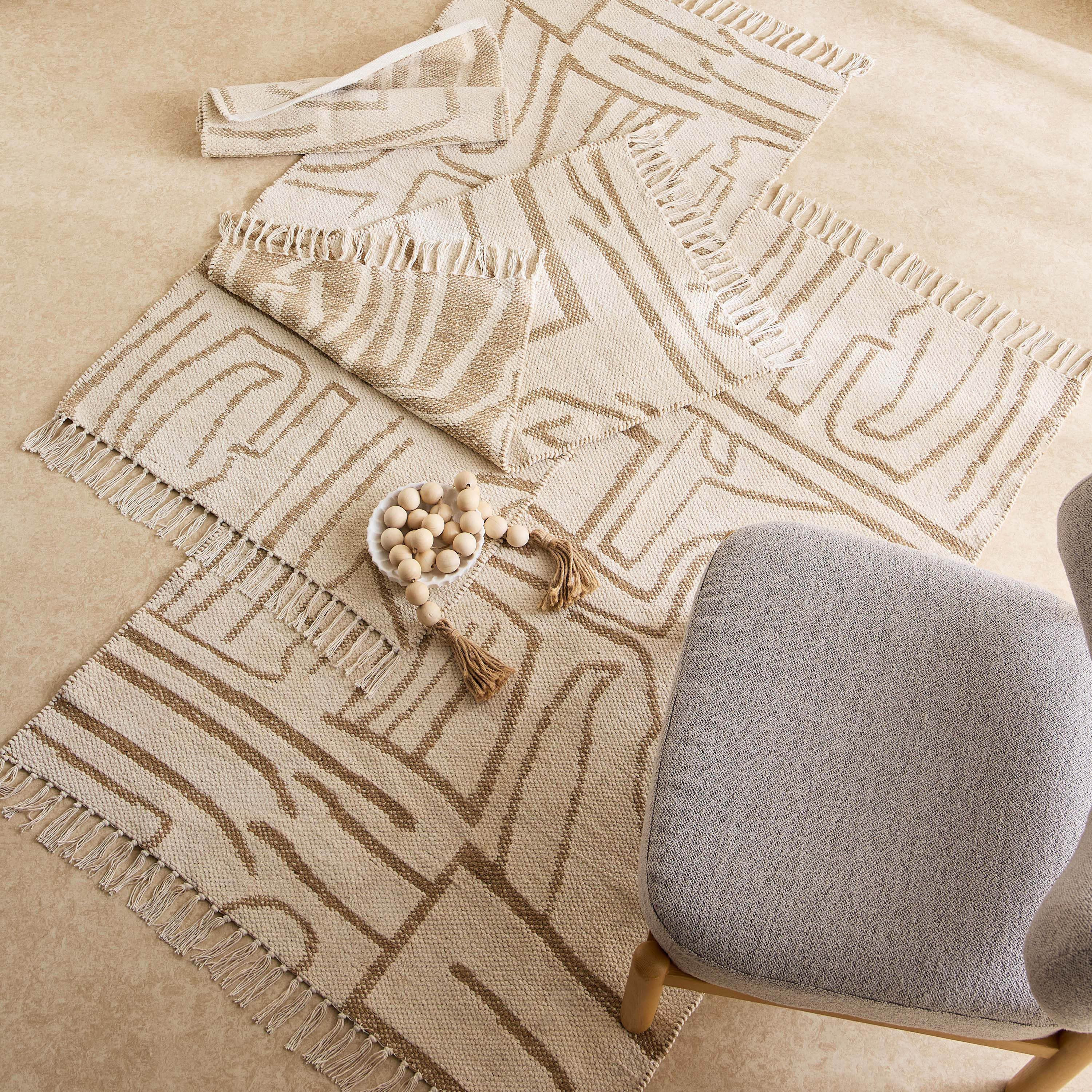 Azura Earthy Handmade Woven Cotton Jute Dhurrie - 80x150 cm-hbxdecorandfurnishings-floorcoverings-rugs-image-5