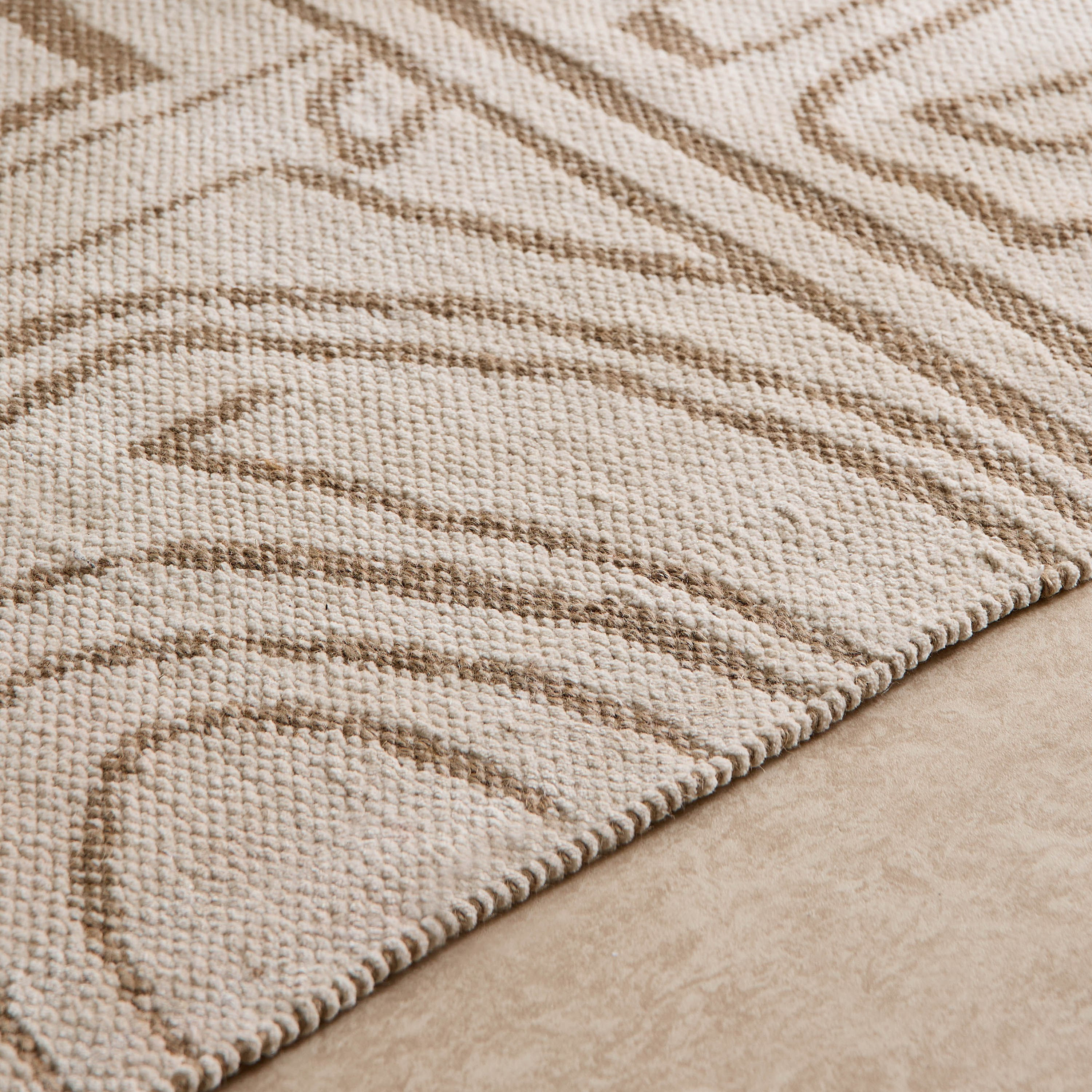 Azura Earthy Handmade Woven Cotton Jute Dhurrie - 110x160 cm-hbxdecorandfurnishings-floorcoverings-rugs-image-2