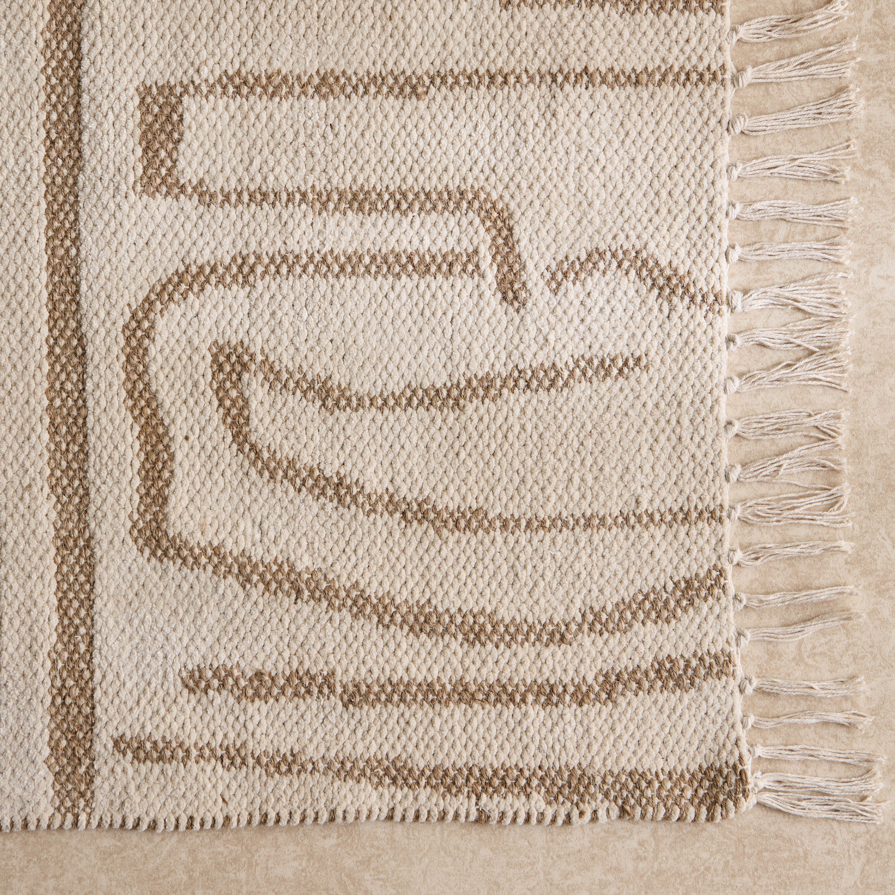 Azura Earthy Handmade Woven Cotton Jute Dhurrie - 110x160 cm-hbxdecorandfurnishings-floorcoverings-rugs-image-3