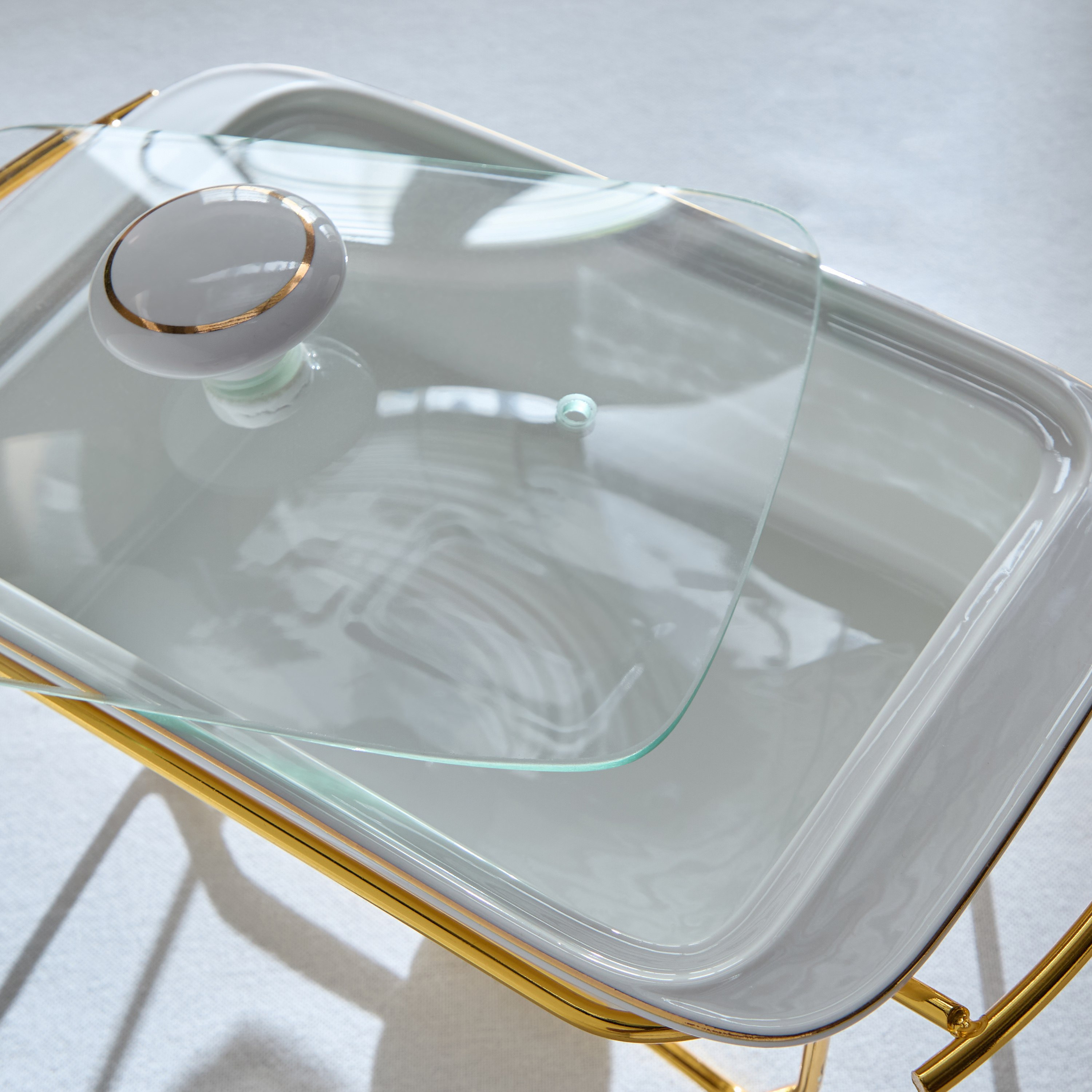 Noor Luxe Rectangular Casserole with Glass Lid and Rack - 1.1 L-hbxdecorandfurnishings-tabletop-serveware-image-8