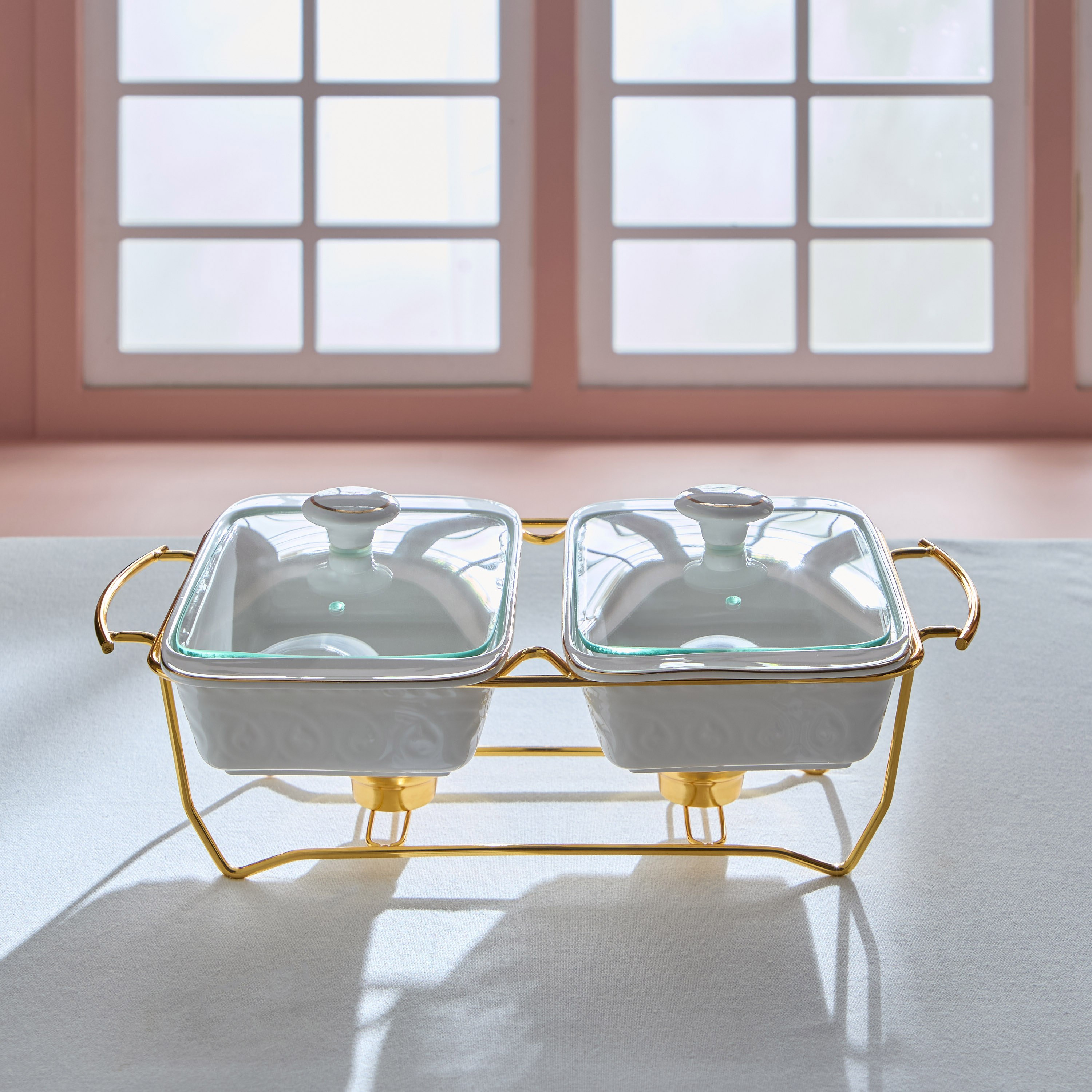 Noor Luxe Twin Food Warmer - 2.2 L-hbxdecorandfurnishings-tabletop-serveware-image-6