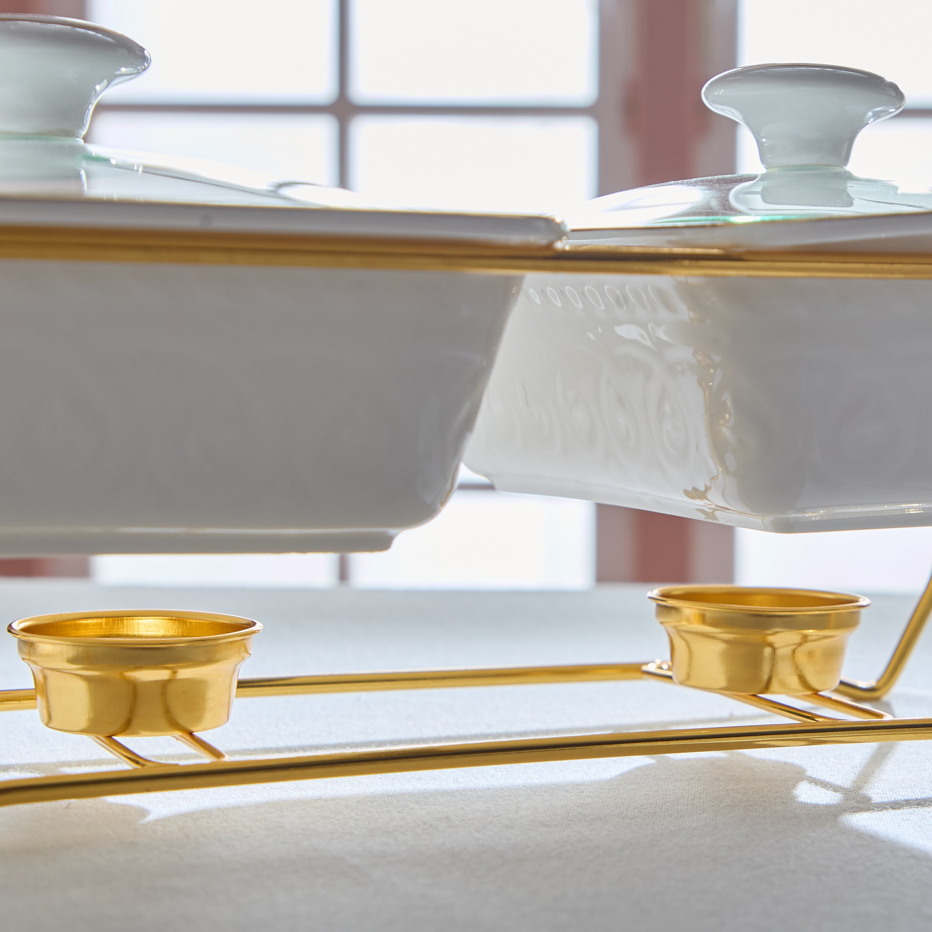 Noor Luxe Twin Food Warmer - 2.2 L-hbxdecorandfurnishings-tabletop-serveware-image-9