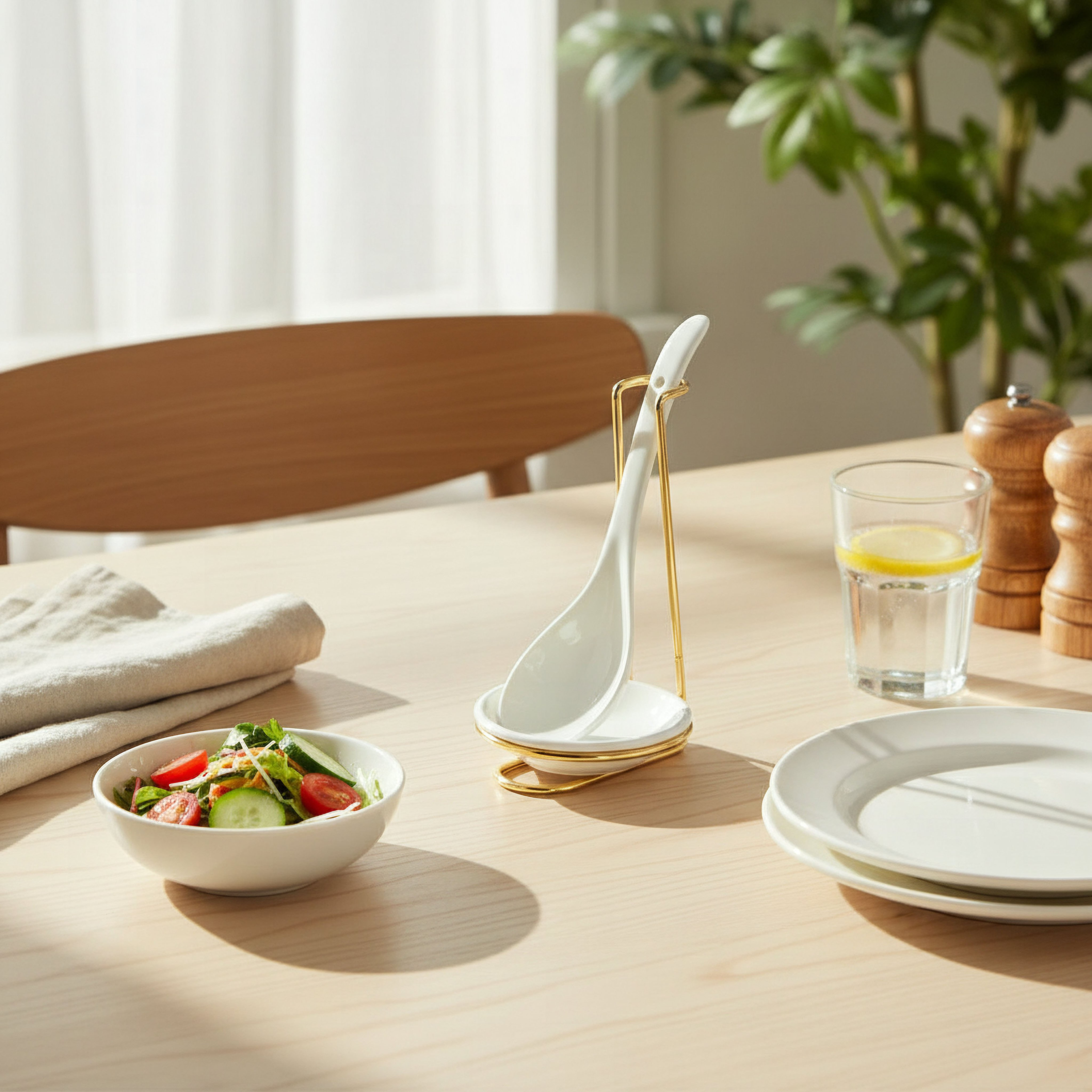 Noor Luxe Serving Spoon Rest with Holder-hbxdecorandfurnishings-tabletop-serveware-image-4