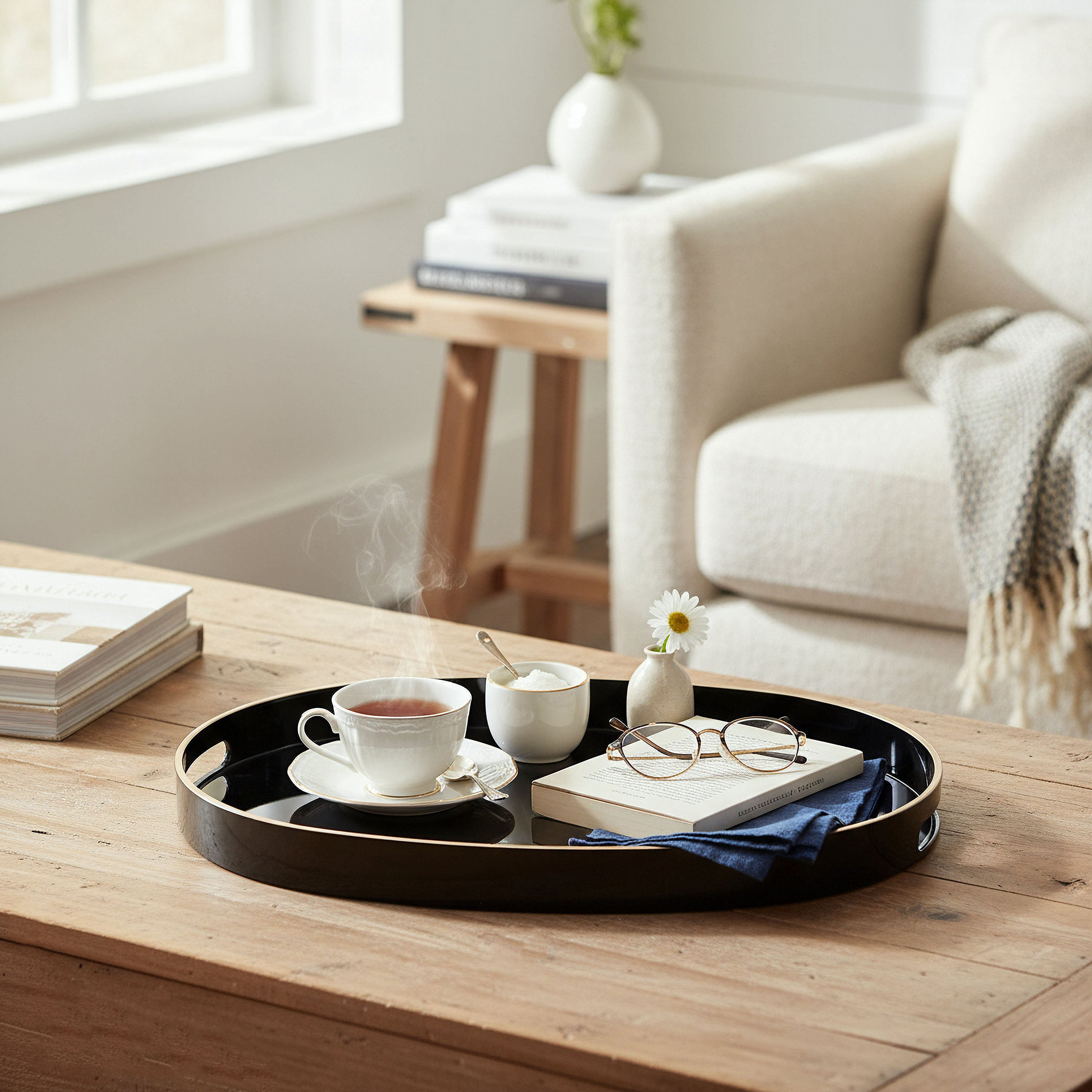 Dorothy Oval Serving Tray - 39x27.3x3.5 cm-hbxdecorandfurnishings-tabletop-serveware-image-3