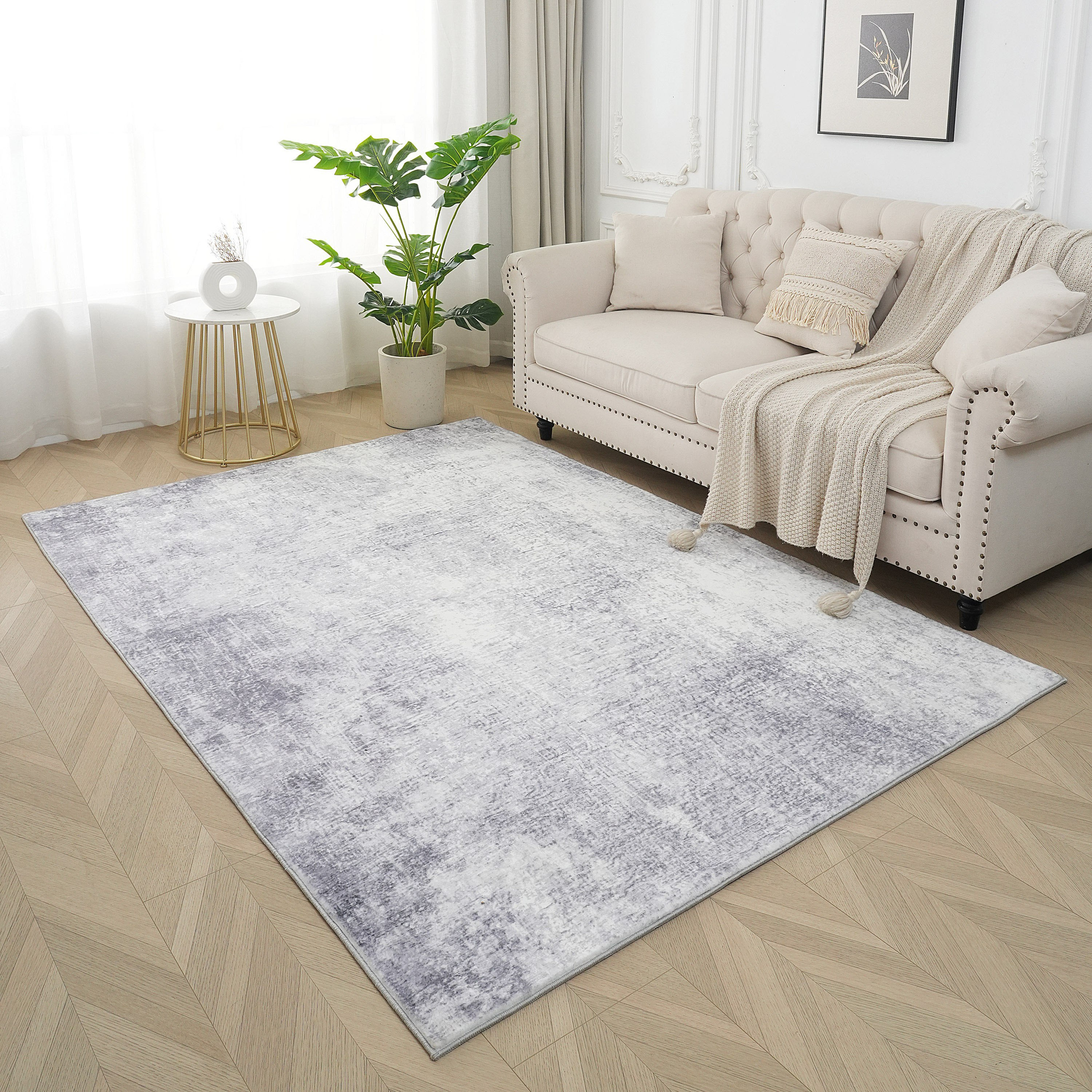 سجادة فرو مخملية بطبعات زايلا من بريستول - 160x230 سم-hbxdecorandfurnishings-floorcoverings-rugs-image-1