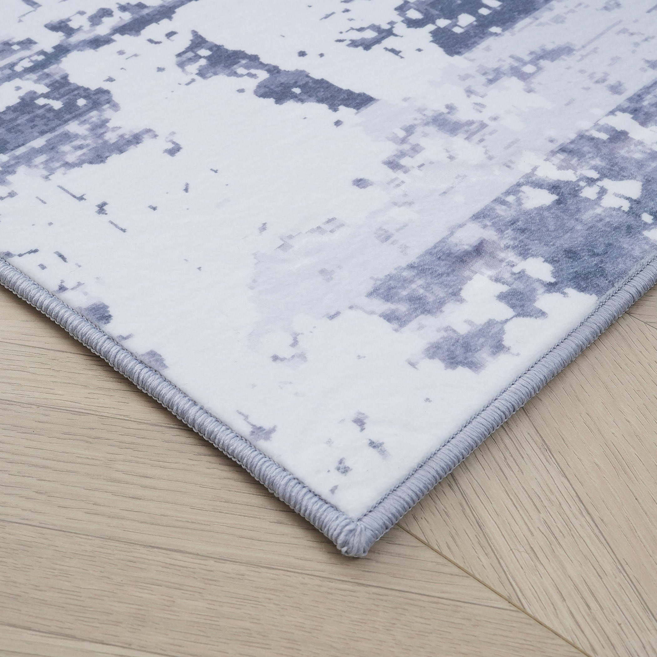 Ontario Kolam Stripes Printed Flannel Rug - 110x160 cm-hbxdecorandfurnishings-floorcoverings-rugs-image-3
