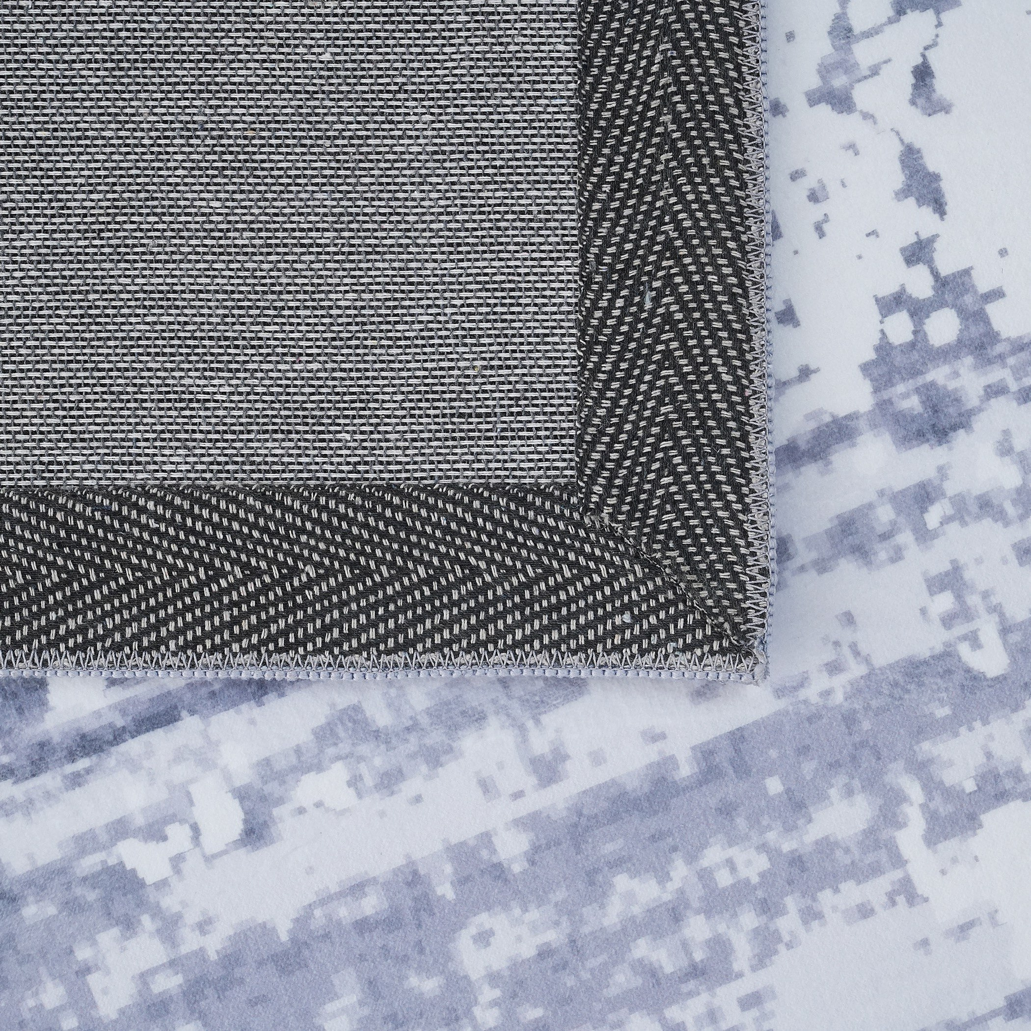 Ontario Kolam Stripes Printed Flannel Rug - 110x160 cm-hbxdecorandfurnishings-floorcoverings-rugs-image-5