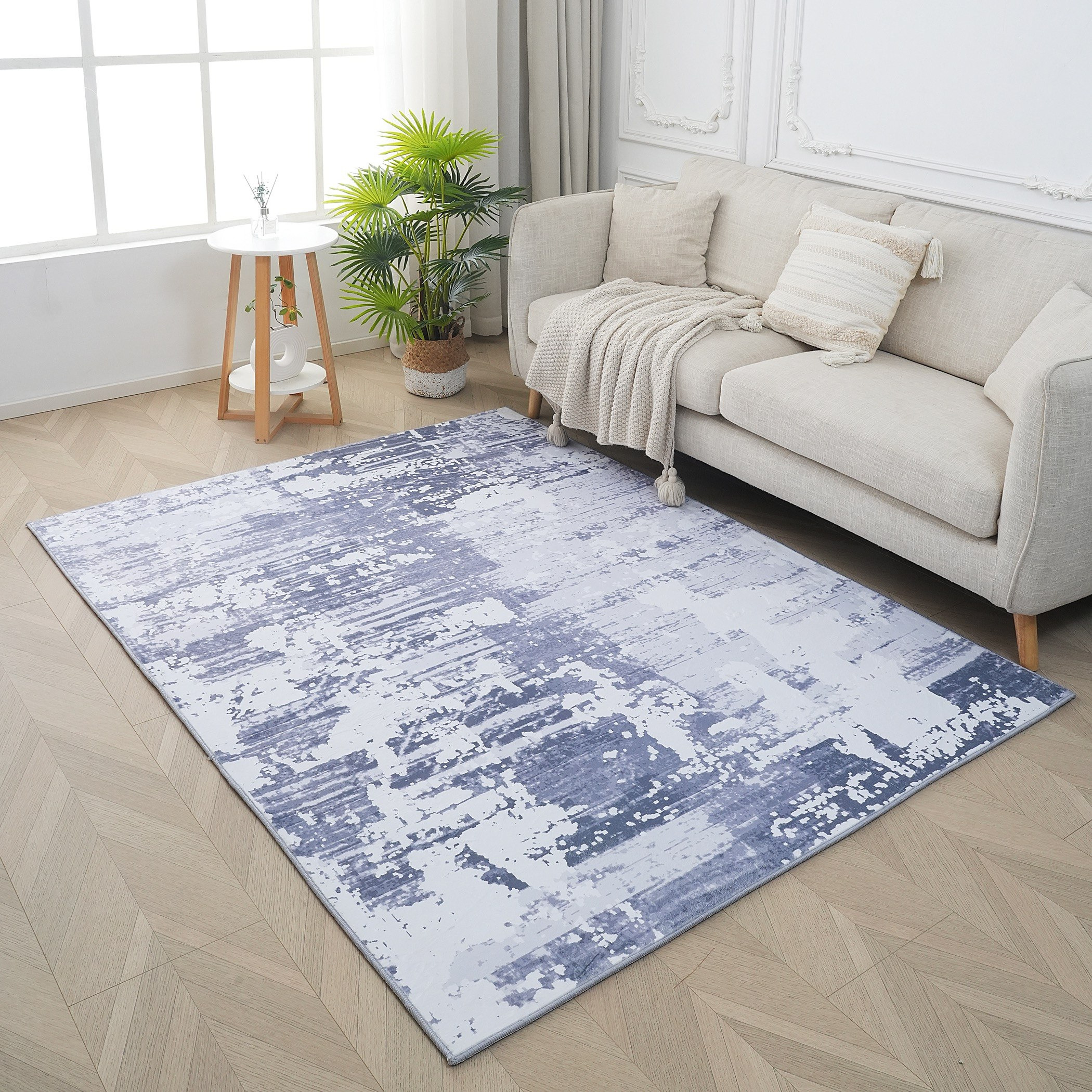 Ontario Kolam Printed Flannel Rug - 200x300 cm-hbxdecorandfurnishings-floorcoverings-rugs-image-1
