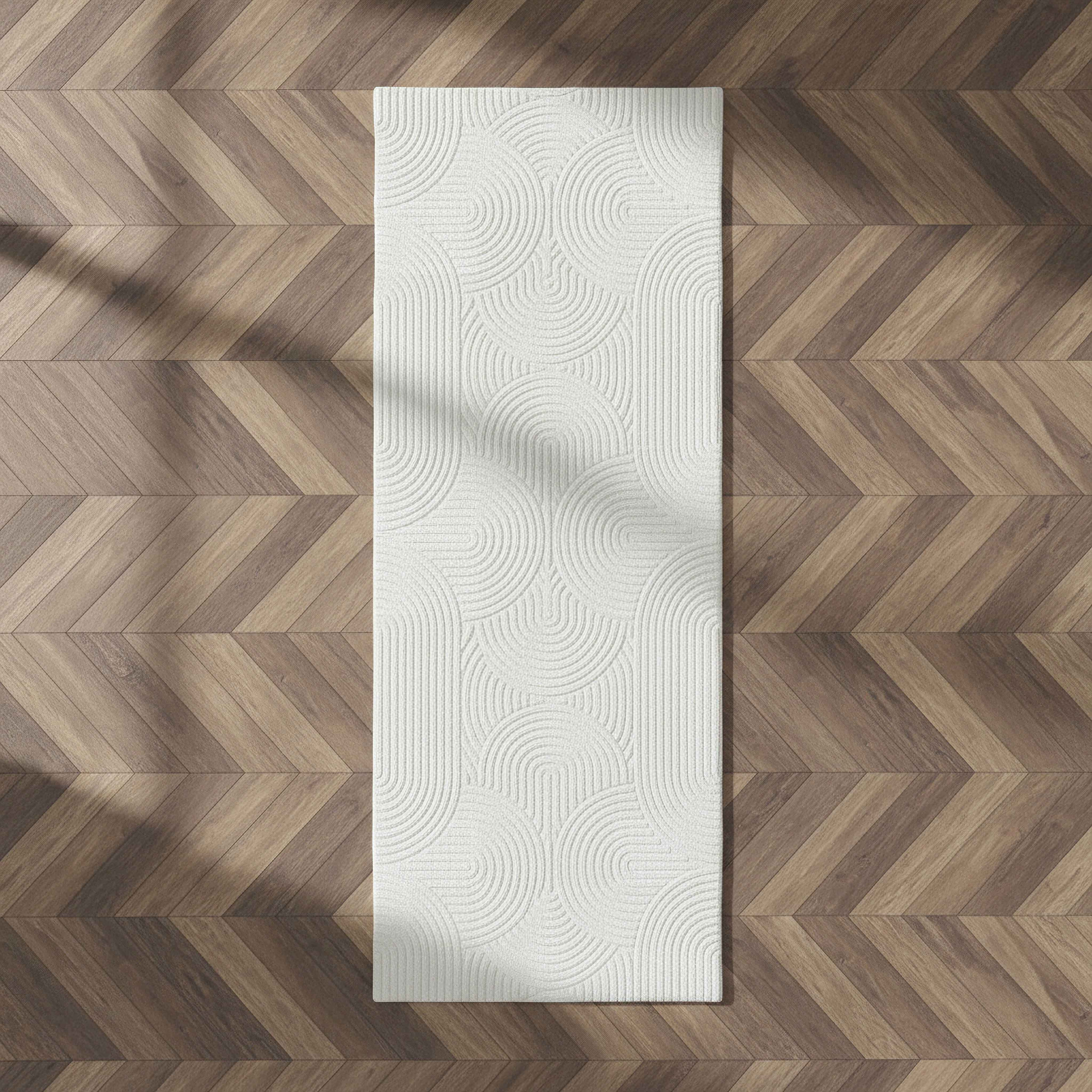 Zara Hena Jacquard Rabbit Fur Rug - 60x150 cm-hbxdecorandfurnishings-floorcoverings-rugs-image-1