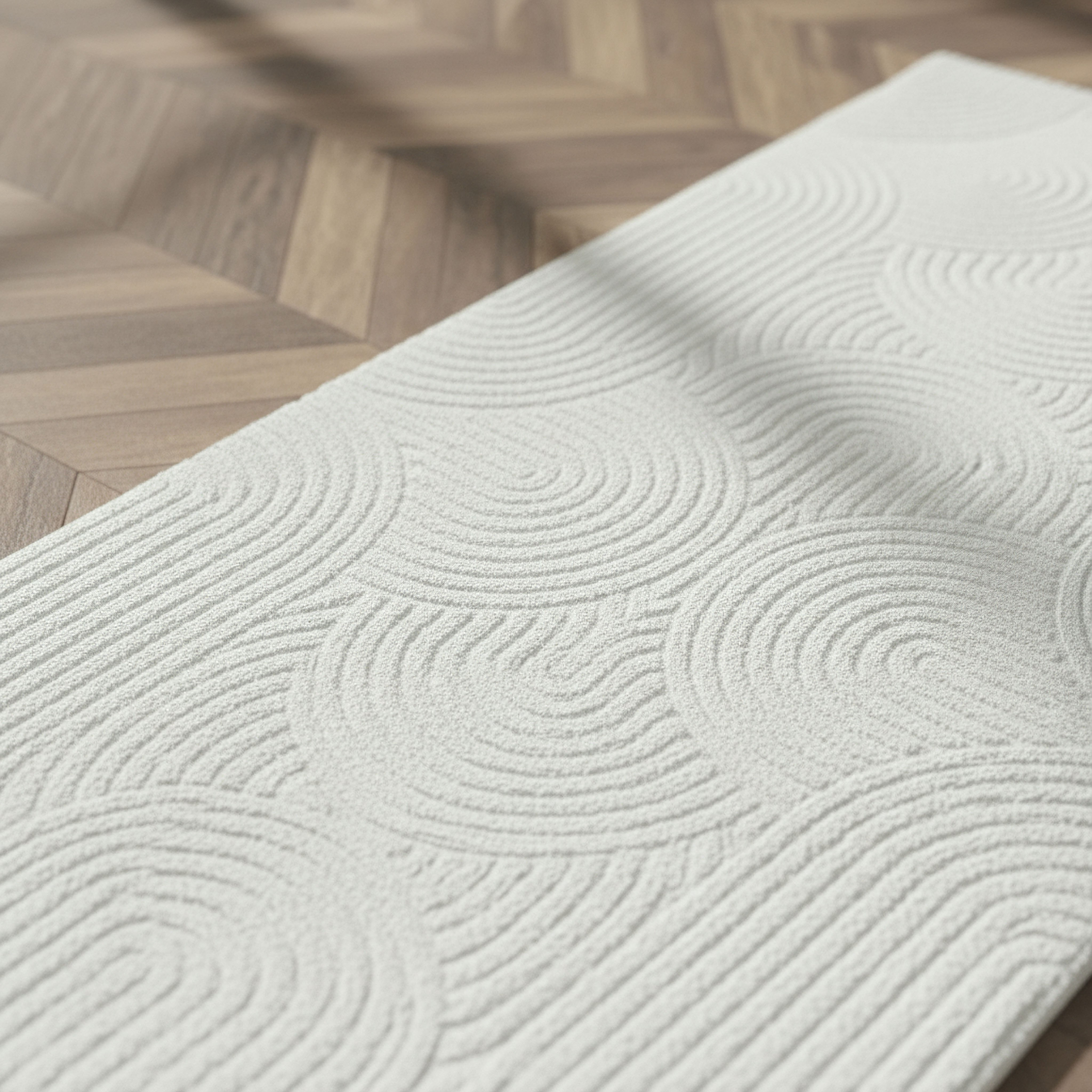 Zara Hena Jacquard Rabbit Fur Rug - 60x150 cm-hbxdecorandfurnishings-floorcoverings-rugs-image-2