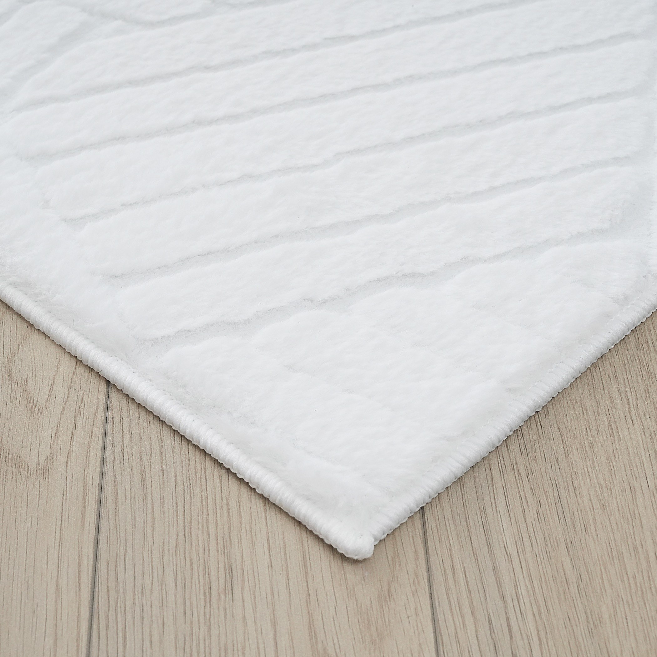 Elsdon Volco Patterned Rabbit Fur Rug - 110x160 cm-hbxdecorandfurnishings-floorcoverings-rugs-image-5