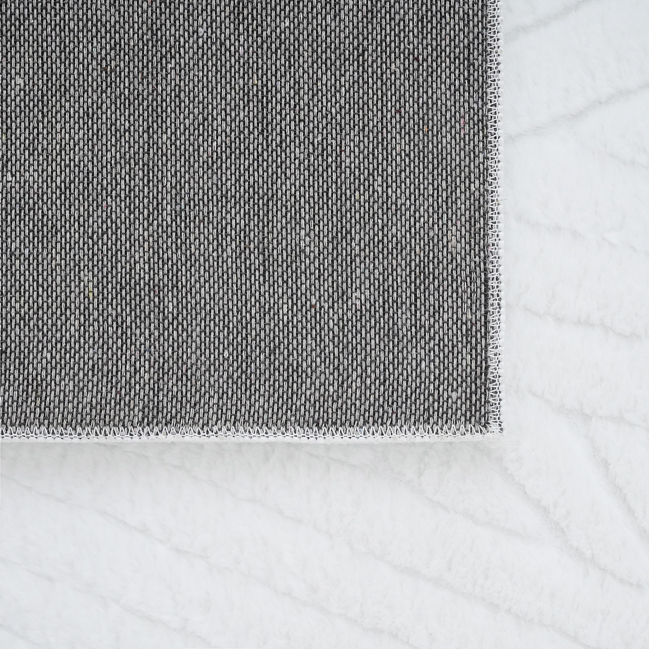 Elsdon Volco Patterned Rabbit Fur Rug - 110x160 cm-hbxdecorandfurnishings-floorcoverings-rugs-image-3
