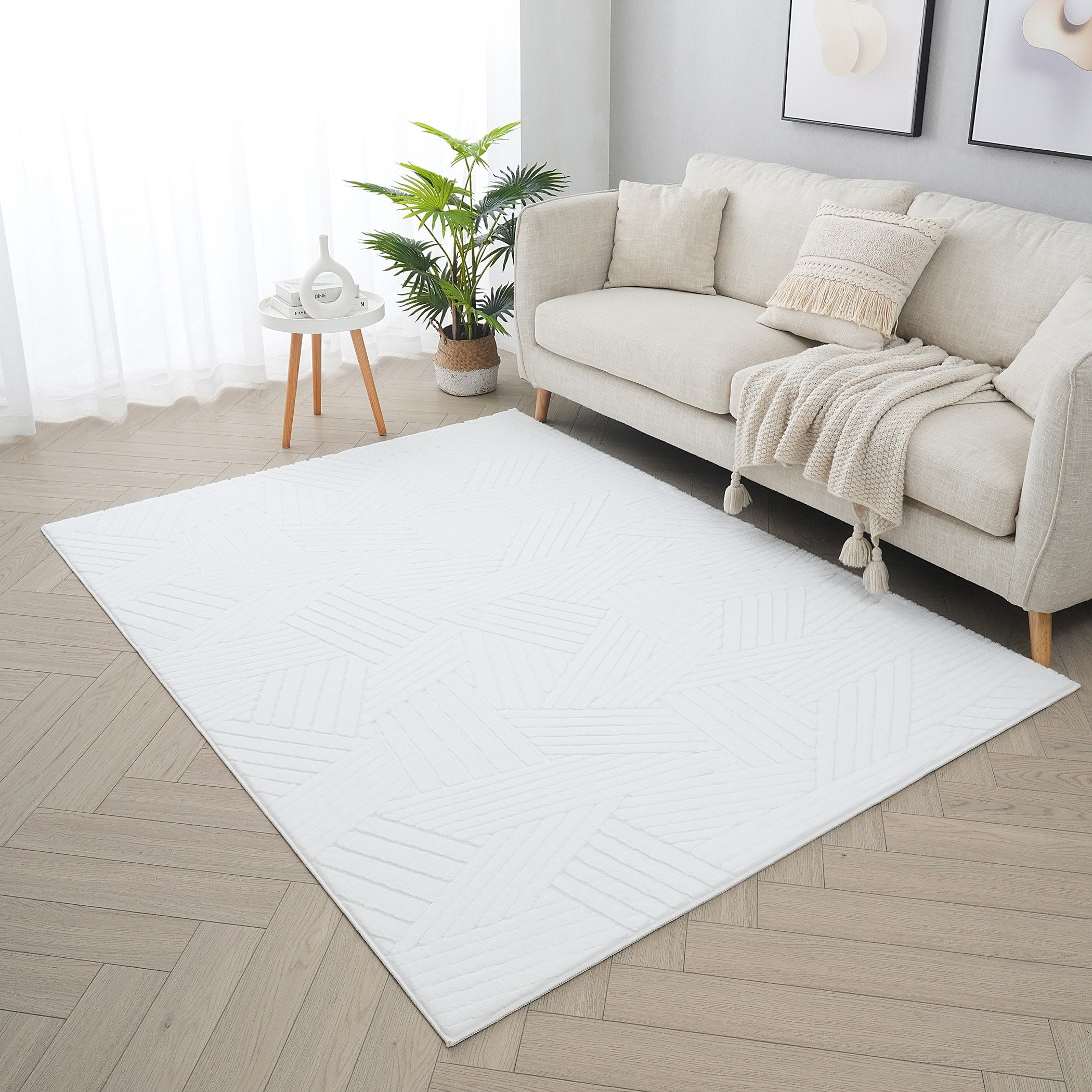 سجادة فرو أرنب منقوشة فولكو من إلسدون - 150x200 سم-hbxdecorandfurnishings-floorcoverings-rugs-image-1