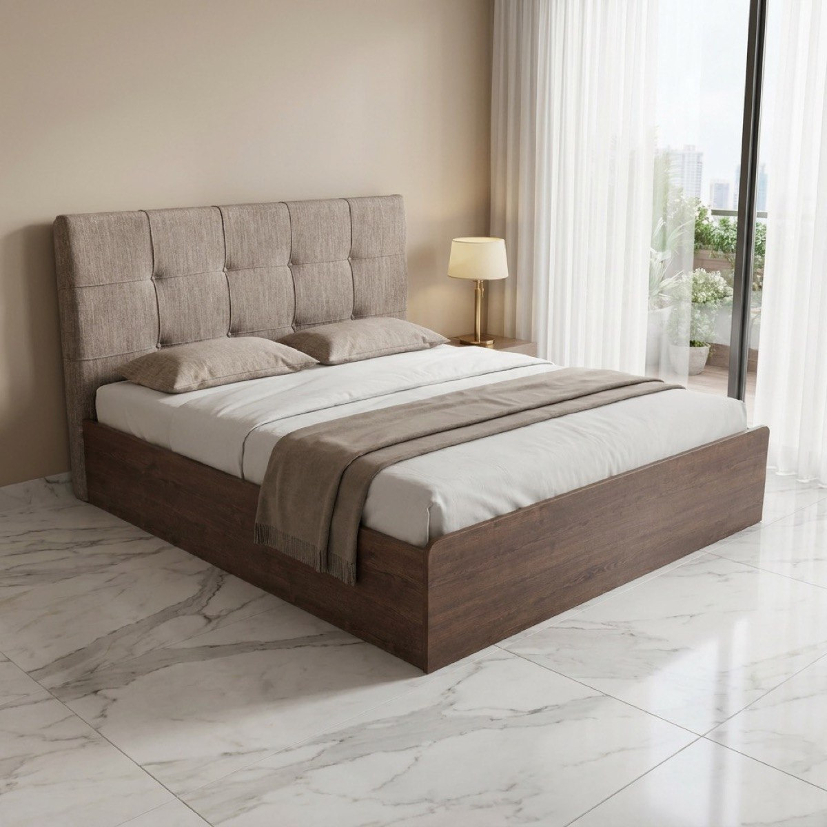 Movo Hotelya King Bed - 180x200 cm-hbxfurniture-bedsandbedsets-beds-king-image-1
