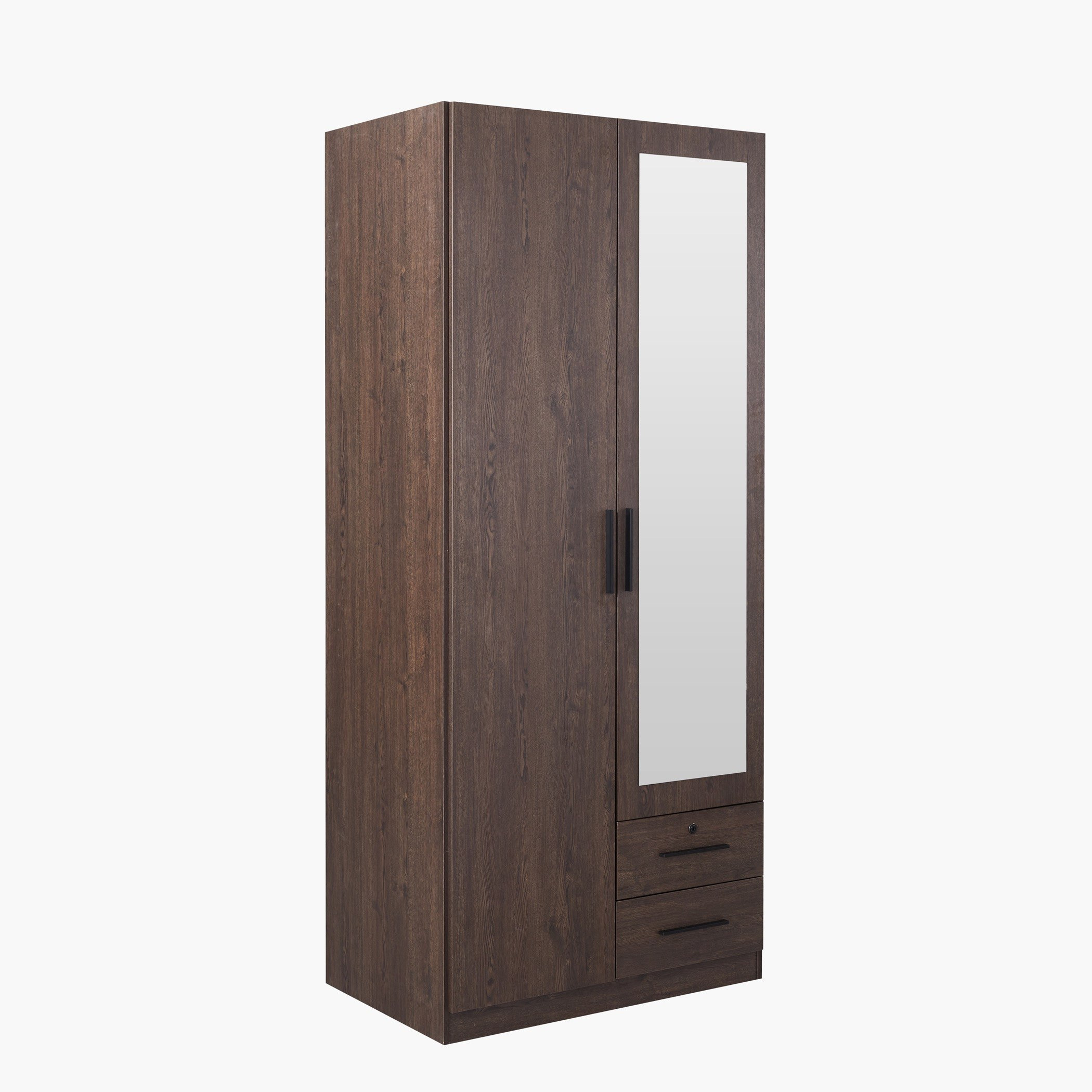 Movo Hotelya 2 Door Wardrobe with 2 Drawers Locks and Mirrors-hbxfurniture-wardrobes-image-6