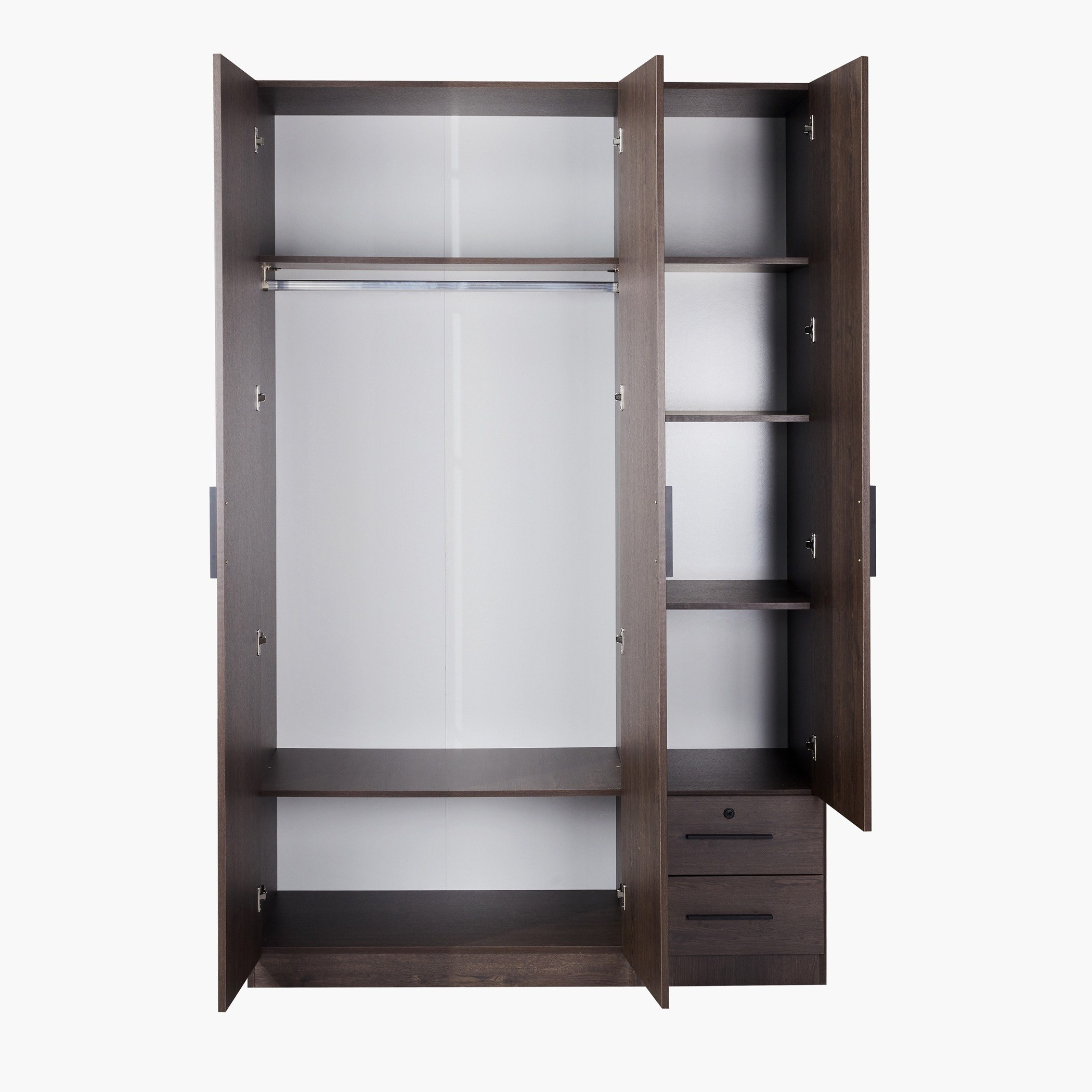 Movo Hotelya 3 Door Wardrobe with 2 Drawers Locks and Mirrors-hbxfurniture-wardrobes-image-5