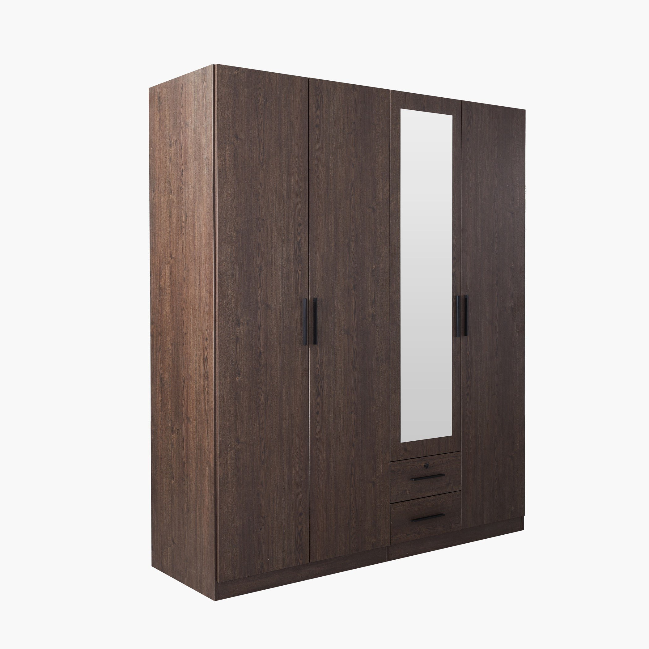 Movo Hotelya 4 Door Wardrobe with 2 Drawers Locks and Mirrors-hbxfurniture-wardrobes-image-2