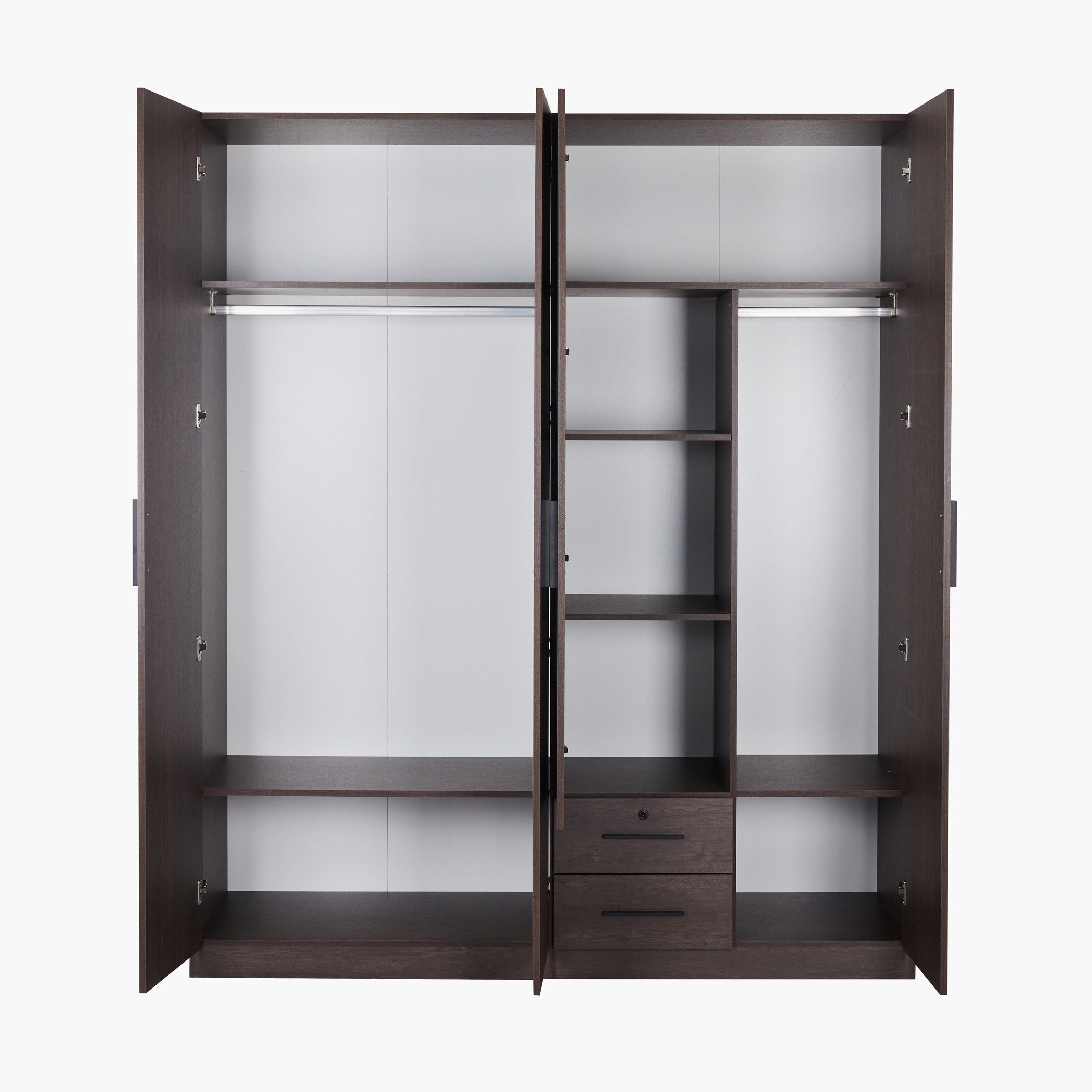 Movo Hotelya 4 Door Wardrobe with 2 Drawers Locks and Mirrors-hbxfurniture-wardrobes-image-3