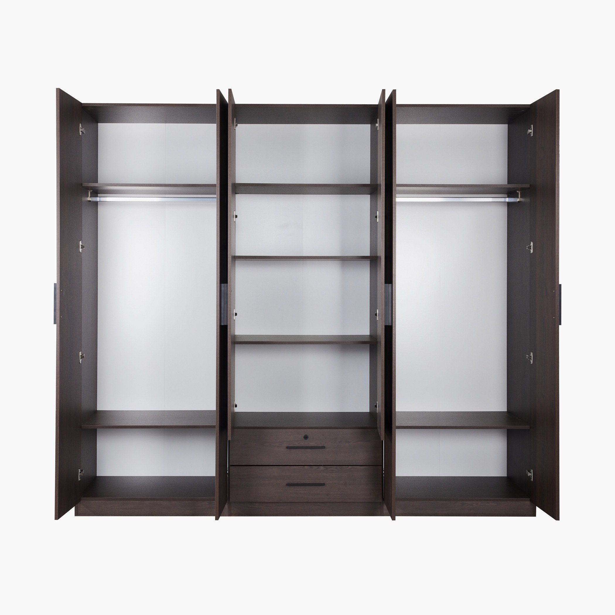 Movo Hotelya 6 Door Wardrobe with 2 Drawers Locks and Mirrors-hbxfurniture-wardrobes-image-3