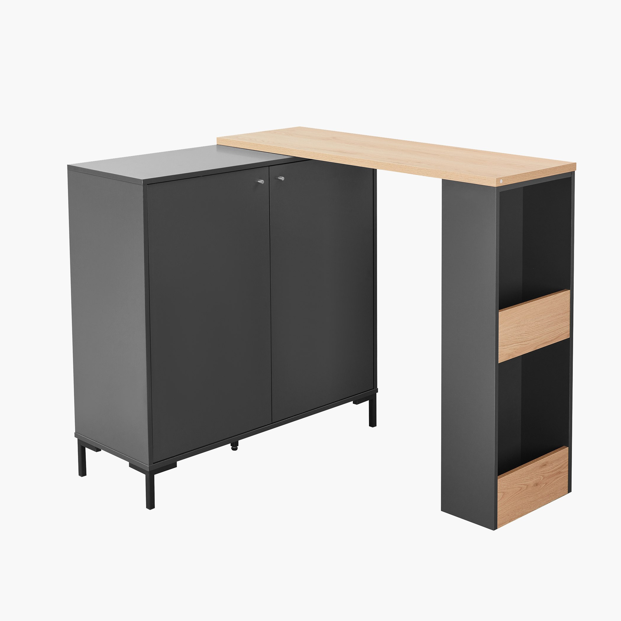 Siesta 2-Door Bar Table with Storage-hbxfurniture-diningtablesandsets-diningtables-fourseater-image-2