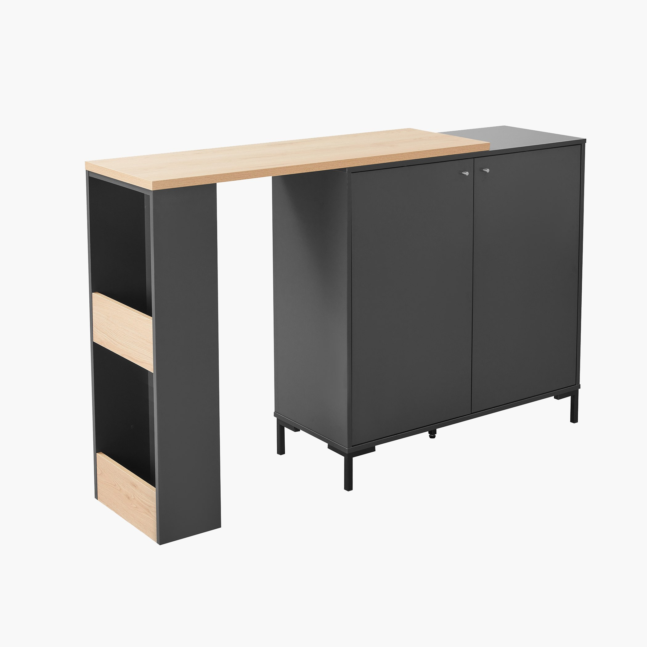Siesta 2-Door Bar Table with Storage-hbxfurniture-diningtablesandsets-diningtables-fourseater-image-3