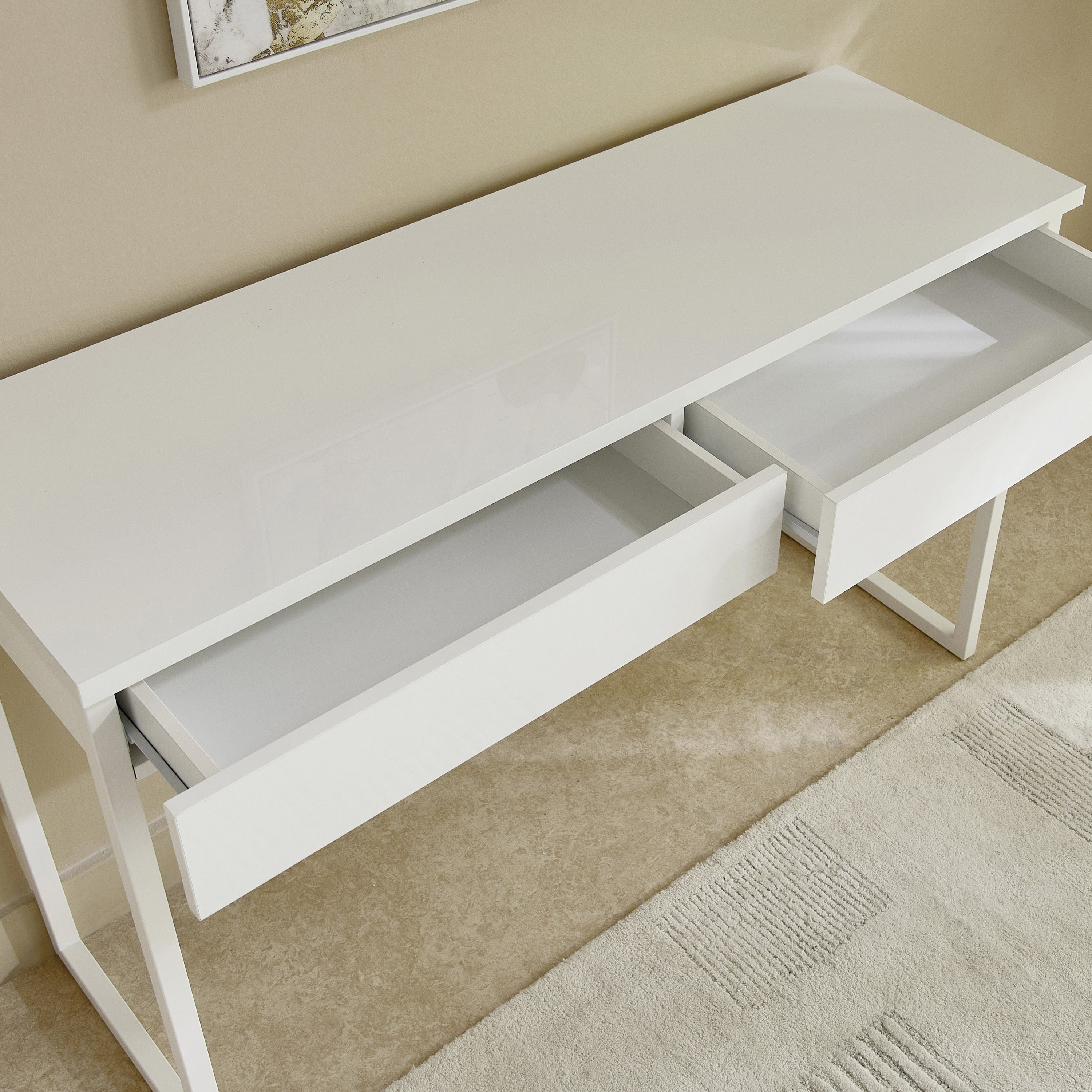 مكتب دراسة كونسول عالي اللمعان بدرجين من ليبرتي-hbxfurniture-office-desks-image-3