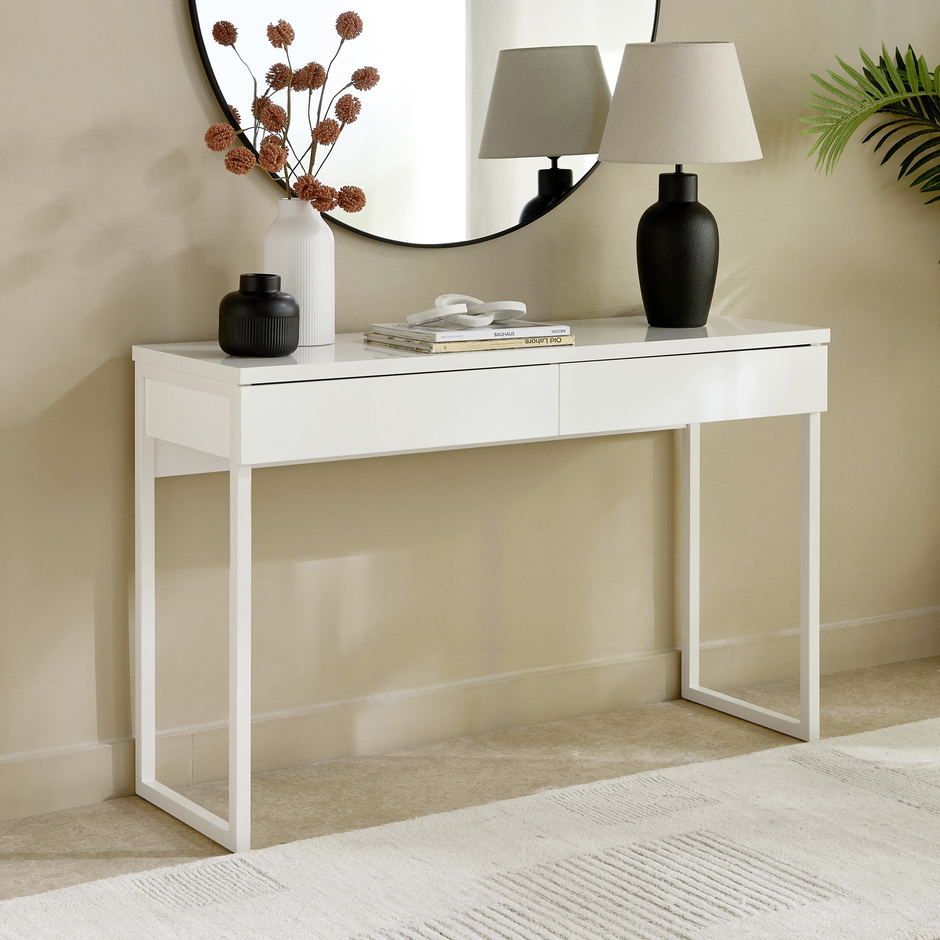 مكتب دراسة كونسول عالي اللمعان بدرجين من ليبرتي-hbxfurniture-office-desks-image-6