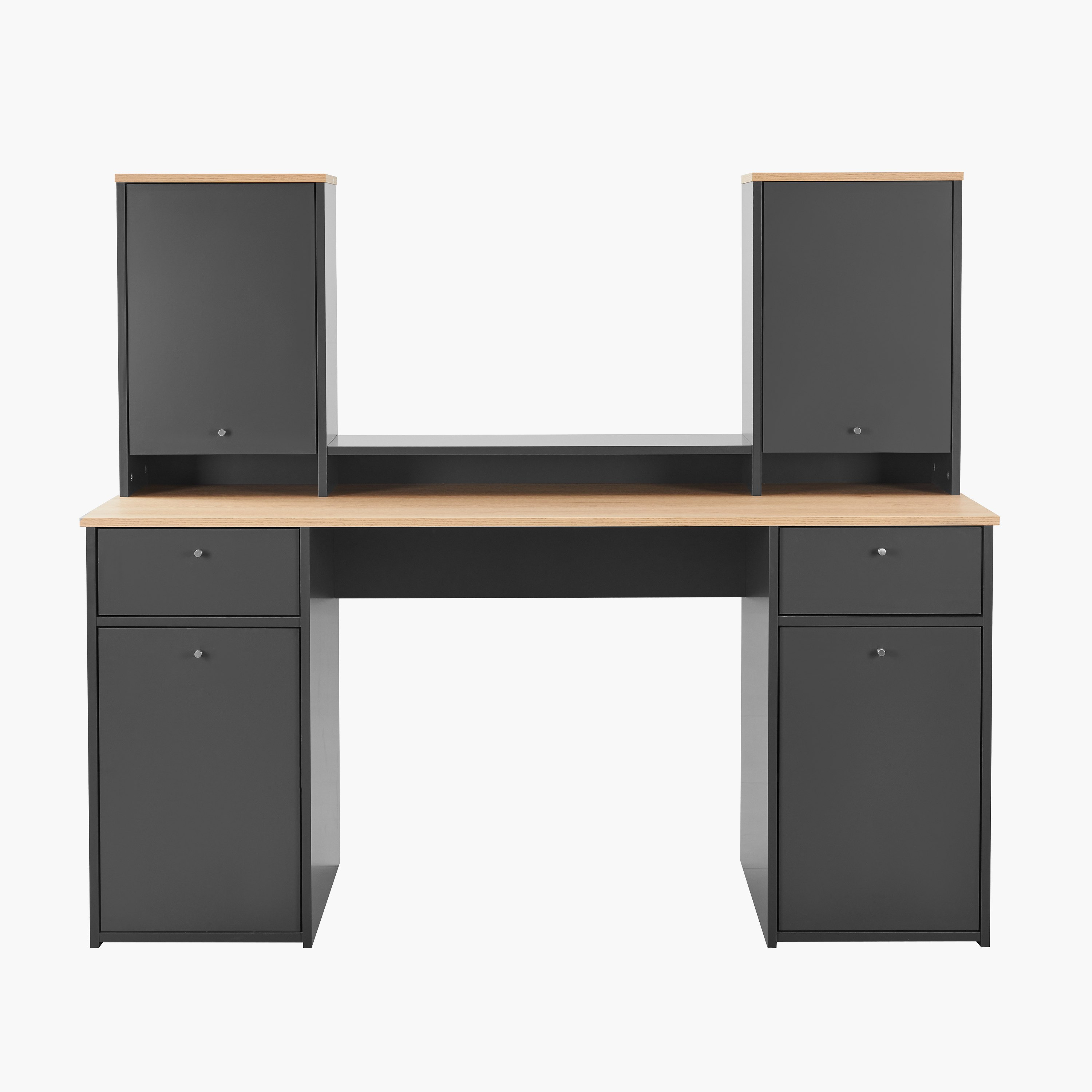 Siesta 4-Door 2-Drawer Study Desk with Hutch-hbxfurniture-office-desks-image-2