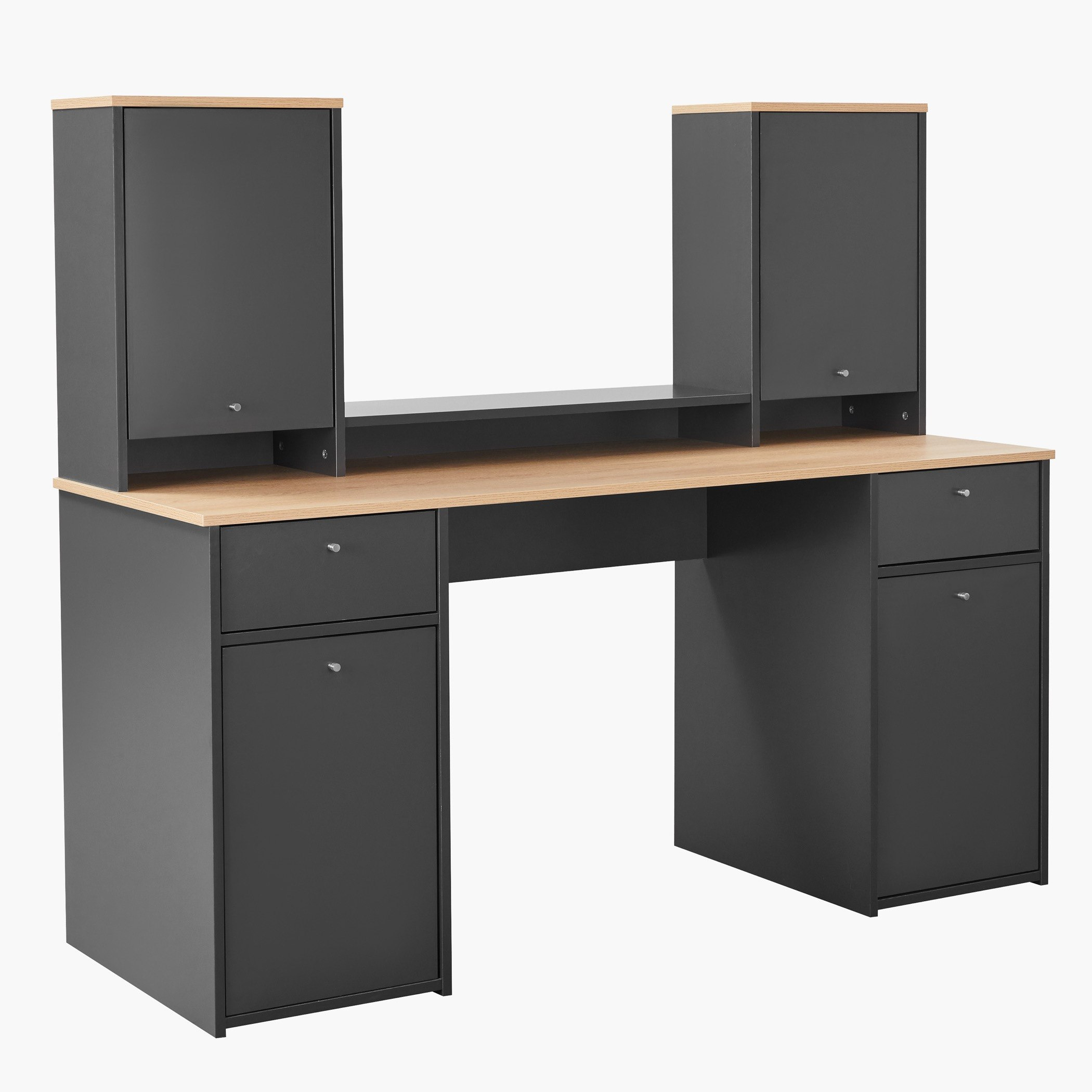 Siesta 4-Door 2-Drawer Study Desk with Hutch-hbxfurniture-office-desks-image-6