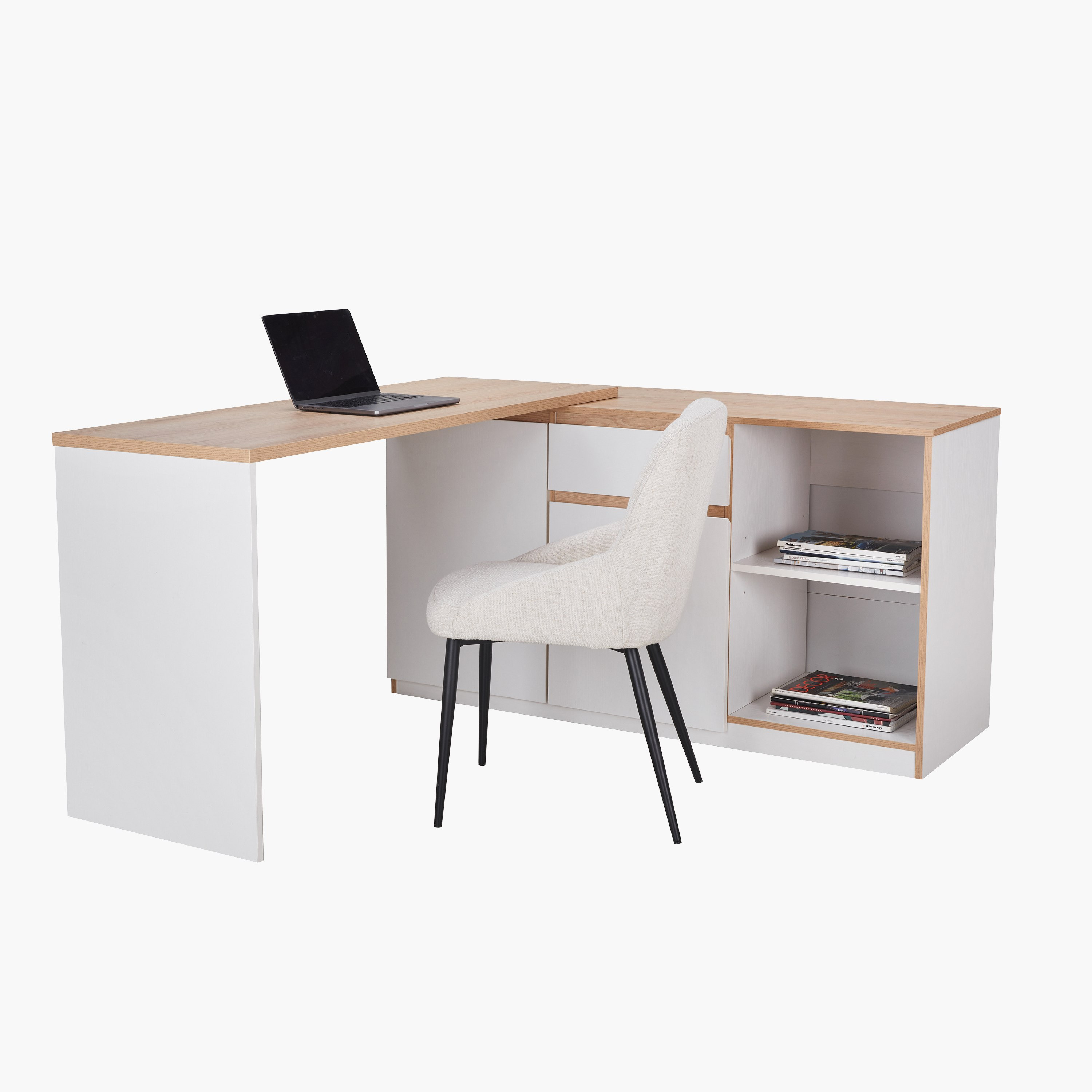Milan 2-Door Convertible Corner Desk with Drawer-hbxfurniture-office-desks-image-6