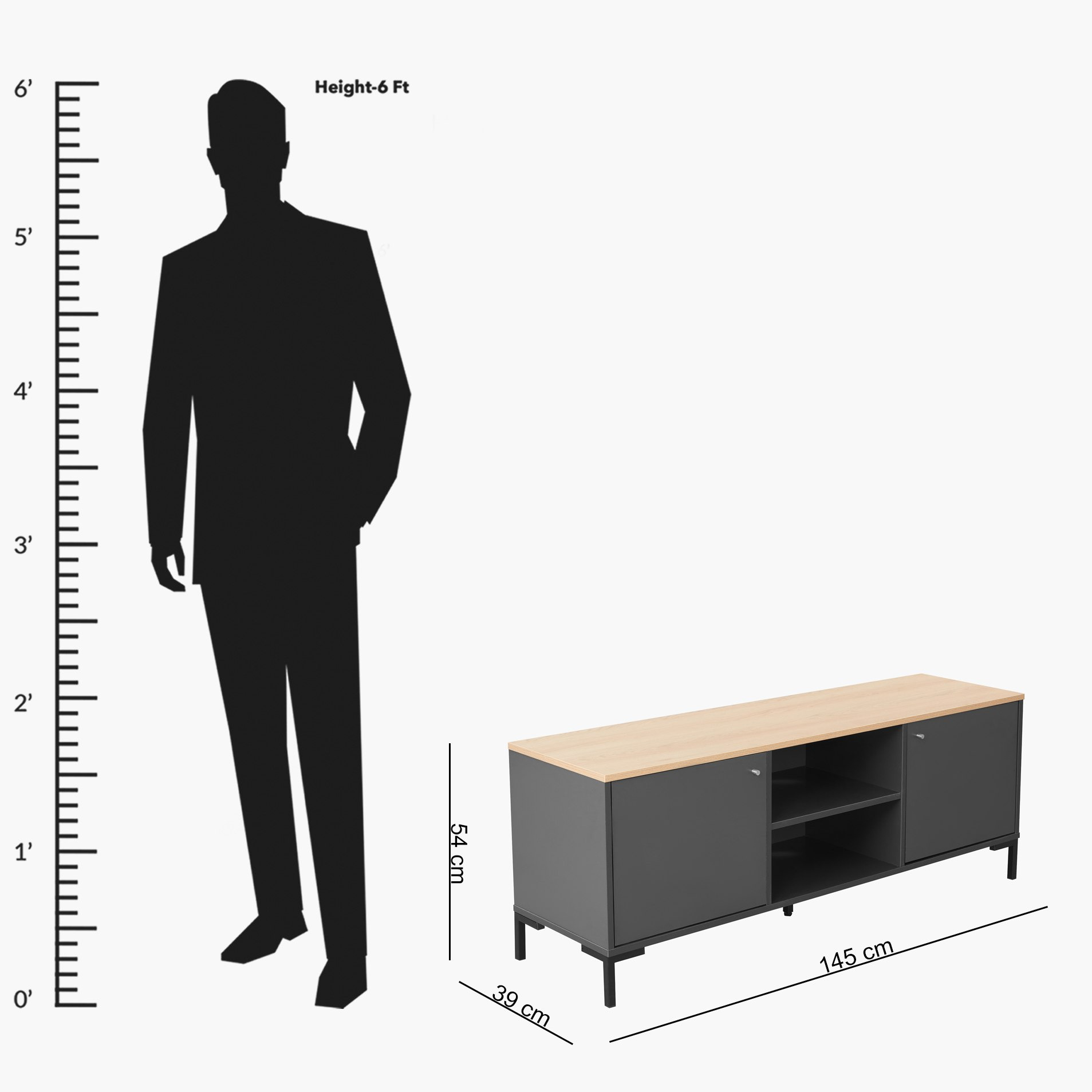 وحدة تلفزيون 1.45 متر للأجهزة حتى 60 بوصة من سييستا-hbxlivingroom-mediaunitsandstorage-tvunits-image-6