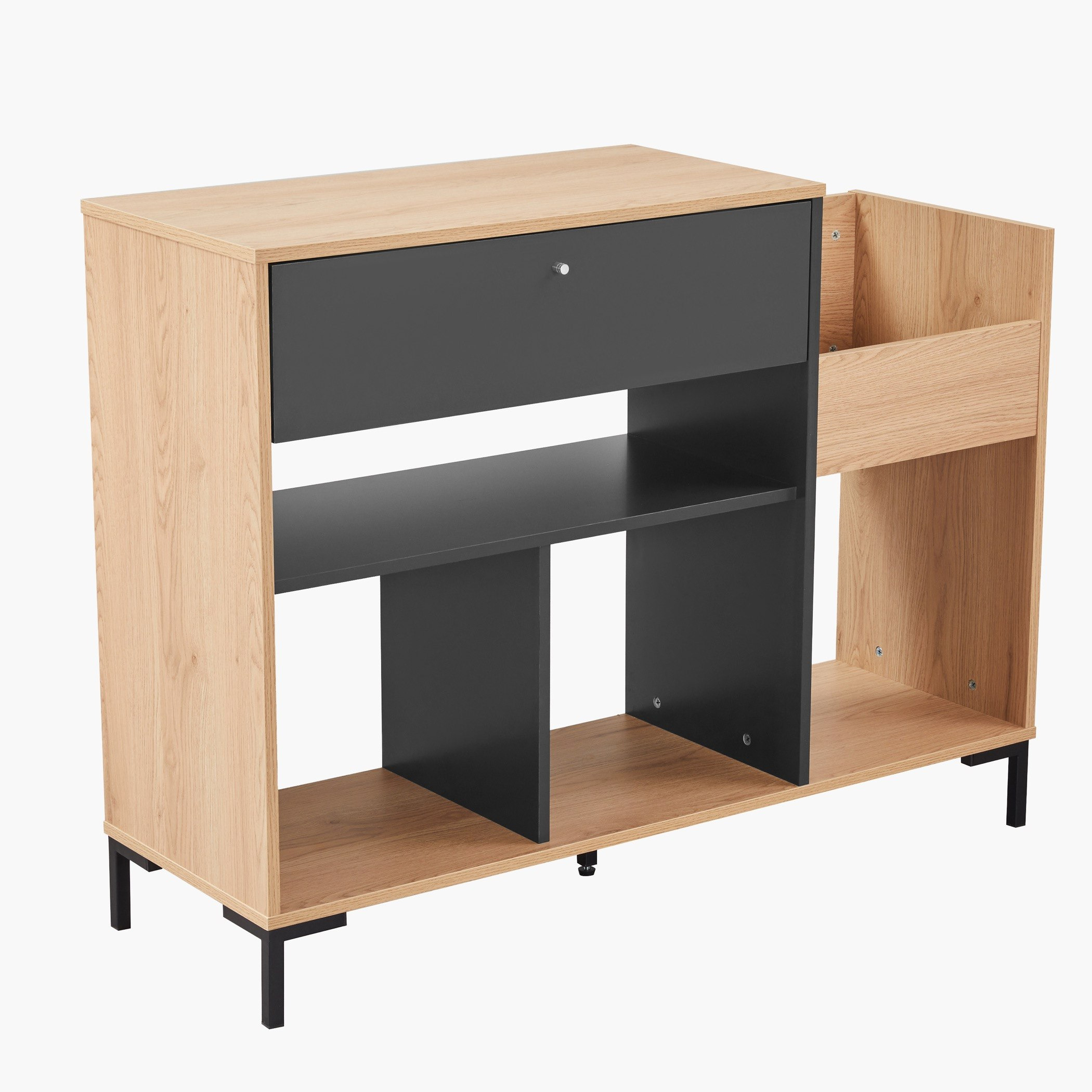 Siesta 1-Drawer Bookcase Console-hbxfurniture-office-bookcases-image-2