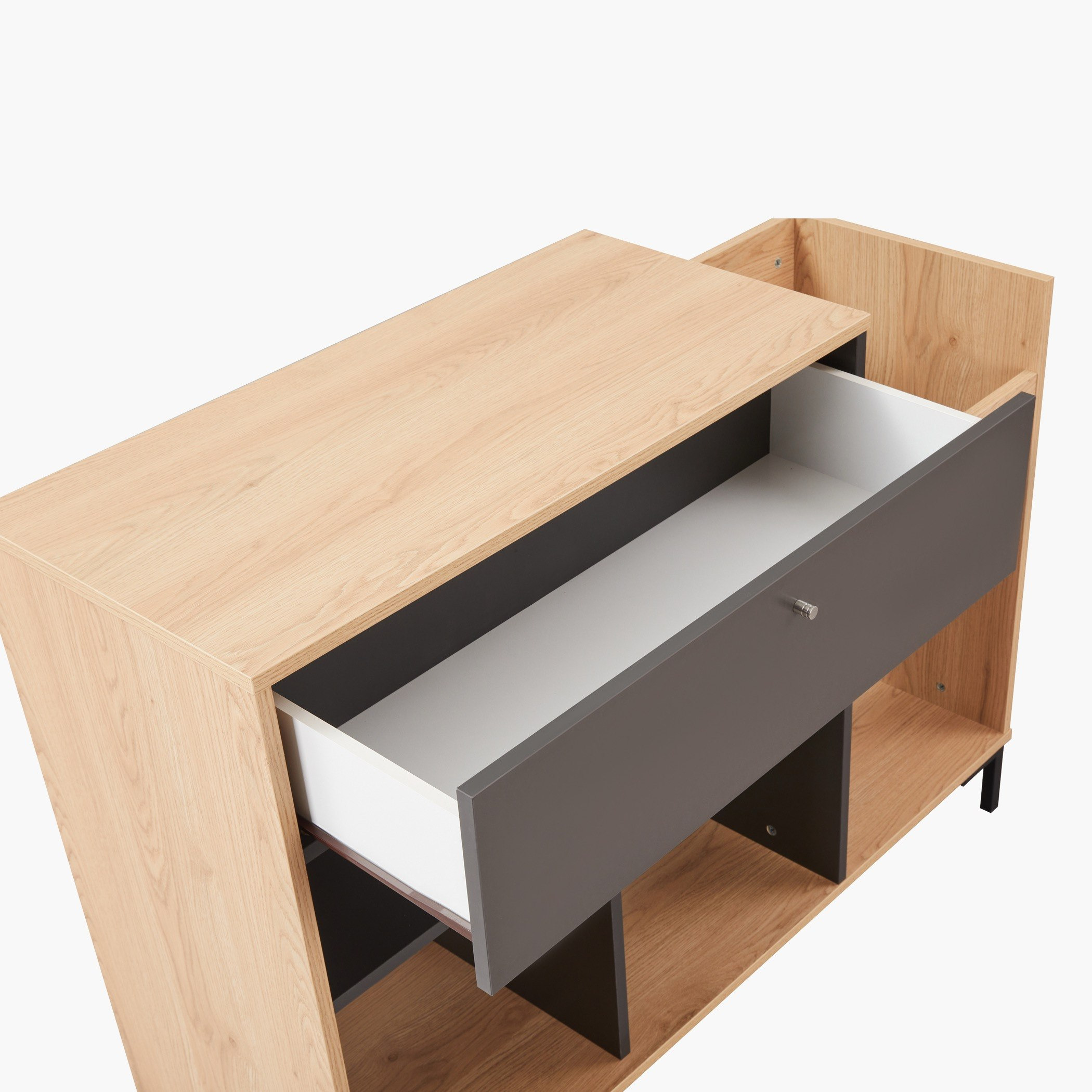 Siesta 1-Drawer Bookcase Console-hbxfurniture-office-bookcases-image-3