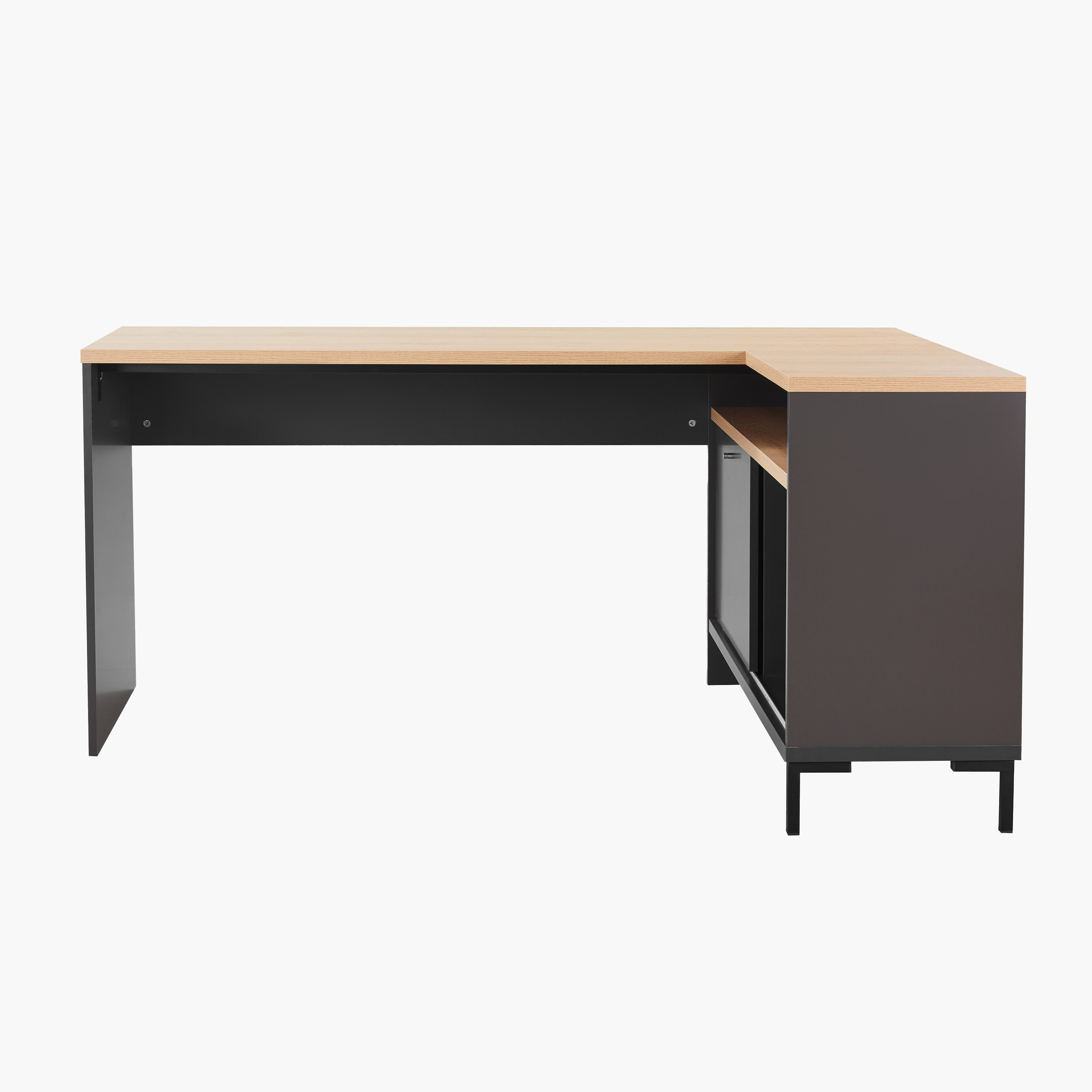 Siesta Corner Study Desk with Open Shelf and Door-hbxfurniture-office-desks-image-2